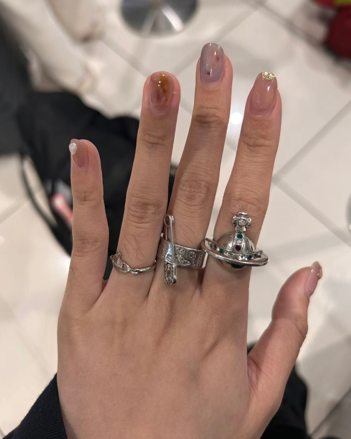Vivienne Westwood Solid Orb Ring 925純銀小星球