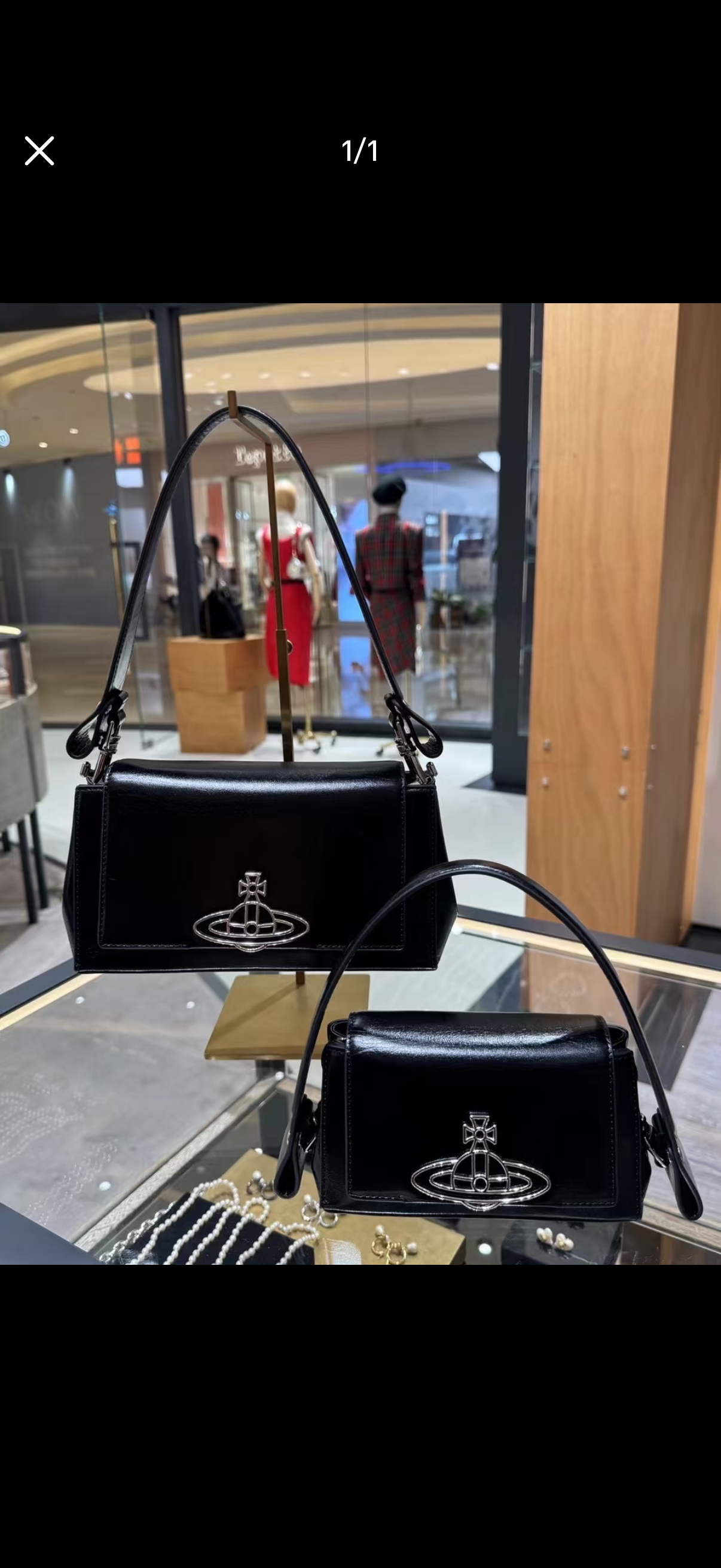 Vivienne Westwood Hazel Handbag SS25春季最新啞黑色 100%小牛皮