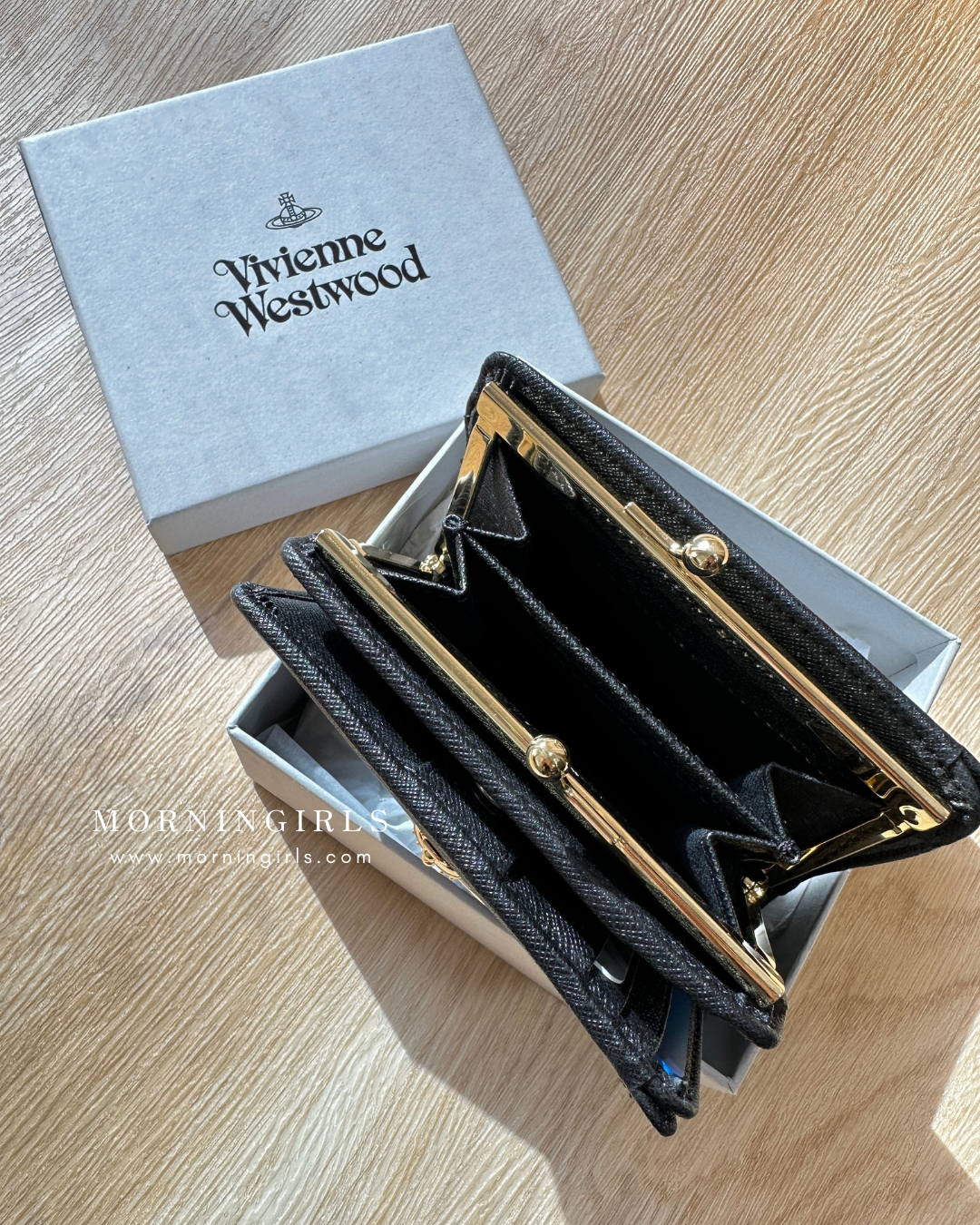 Vivienne Westwood Small Frame Wallet Black Cross Pattern