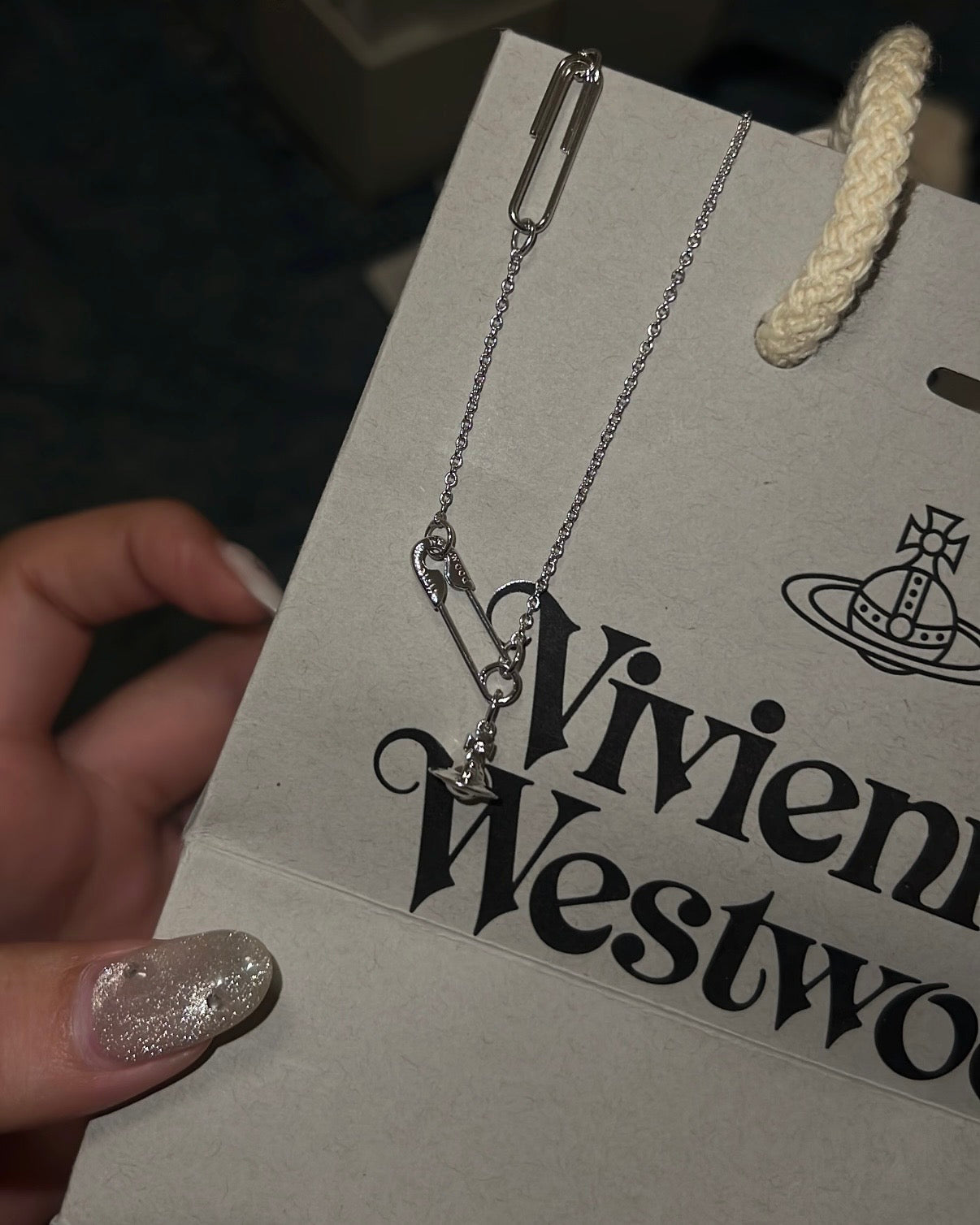 Vivienne Westwood Safety Pin Pendant Necklace 最新925純銀扣針 