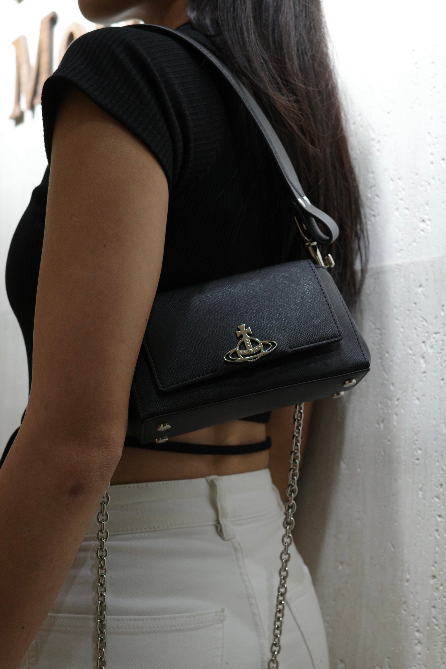 Vivienne Westwood Hazel Handbag 黑色十字紋