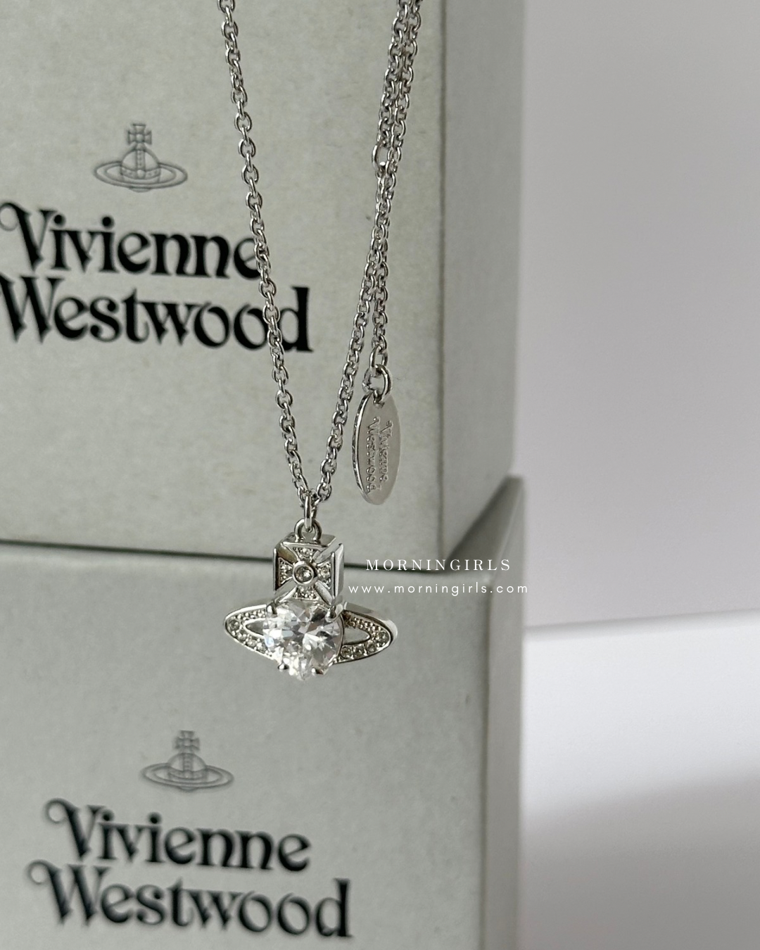 Vivienne Westwood Ariella Necklace 閃鑽愛心系列[頸鏈耳環一套
