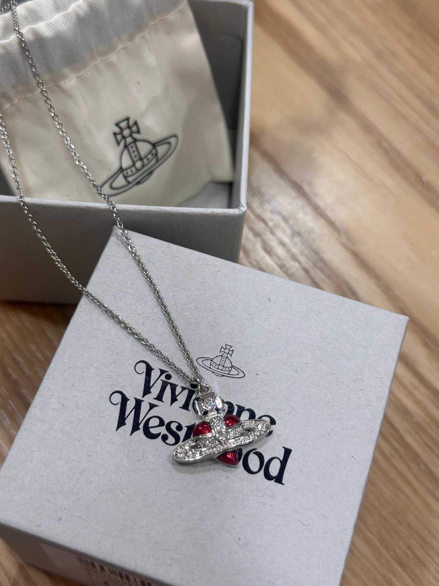 Vivienne Westwood Diamante Heart Necklace 愛心頸鏈