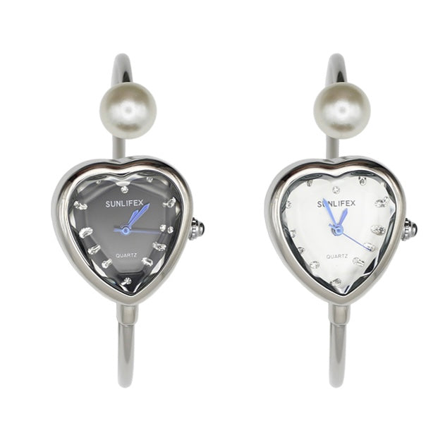韓國選物🇰🇷 Grumpy Stuff Pearl Heart Bangle Watch