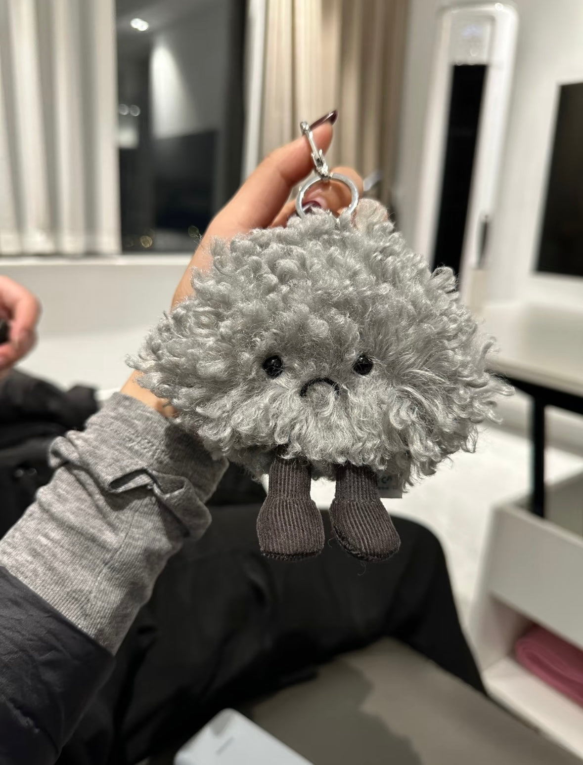 Jellycat, the unhappy little black cloud, Bag Charm