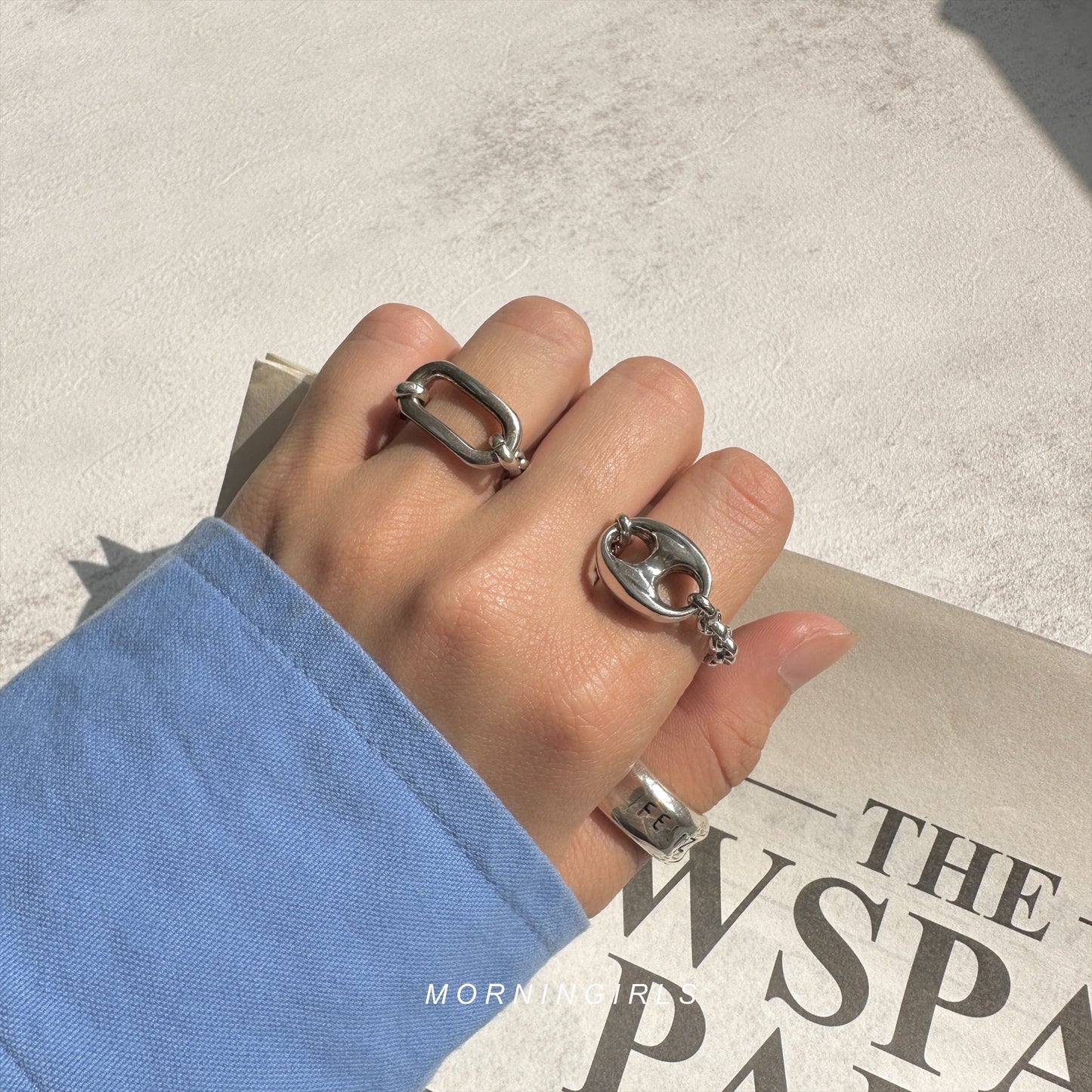 Otro Accesorio 西班牙手工飾物 - Anchor on Chain Ring