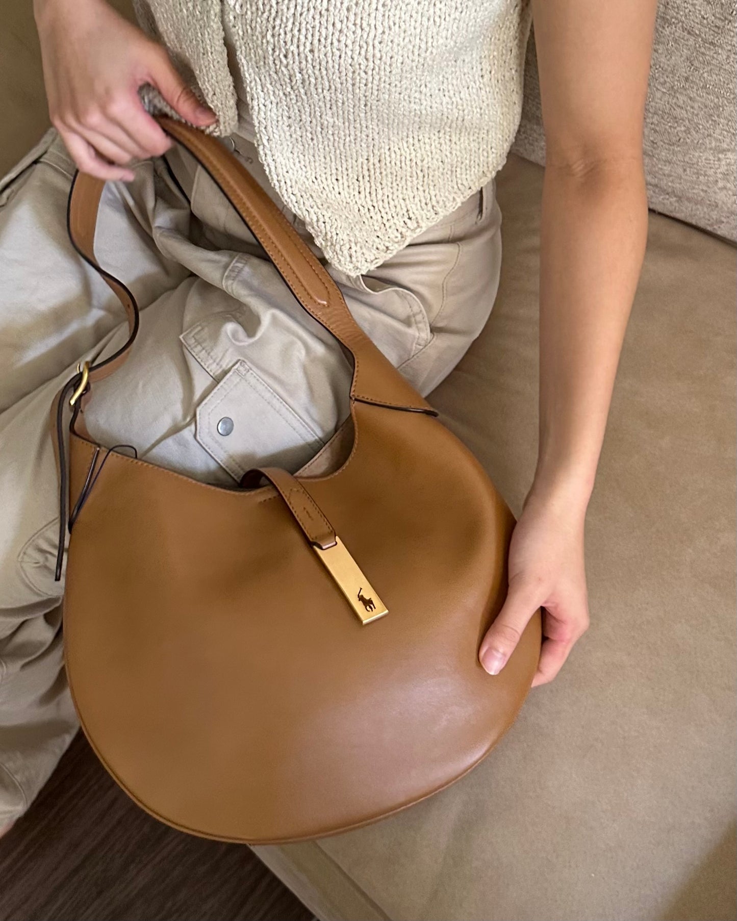 Polo ID Medium Leather Shoulder Bag