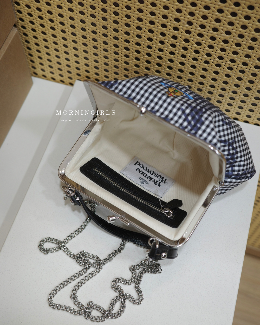 Vivienne Westwood Granny Frame Purse 經典餃子袋 FW25春季最新藍白格