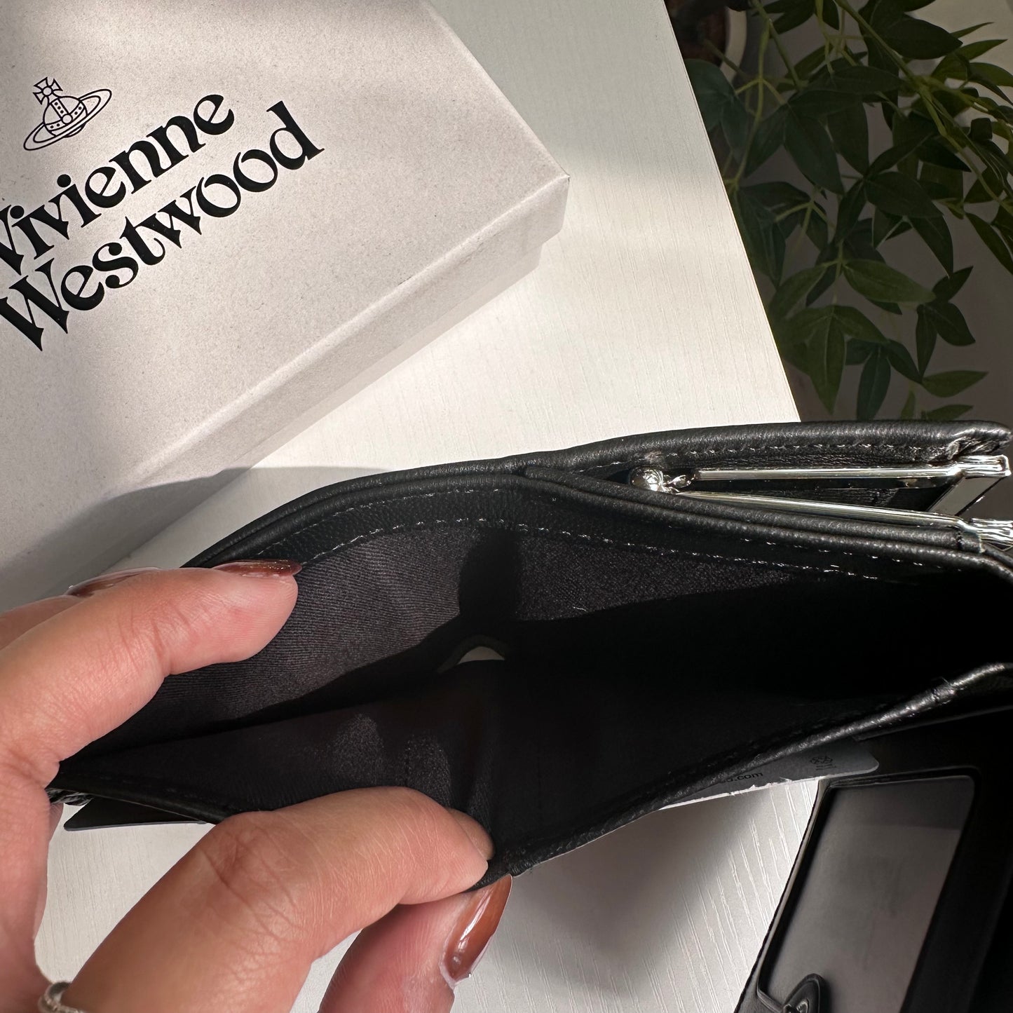 Vivienne Westwood Nappa Wallet Blue Saturn Lambskin