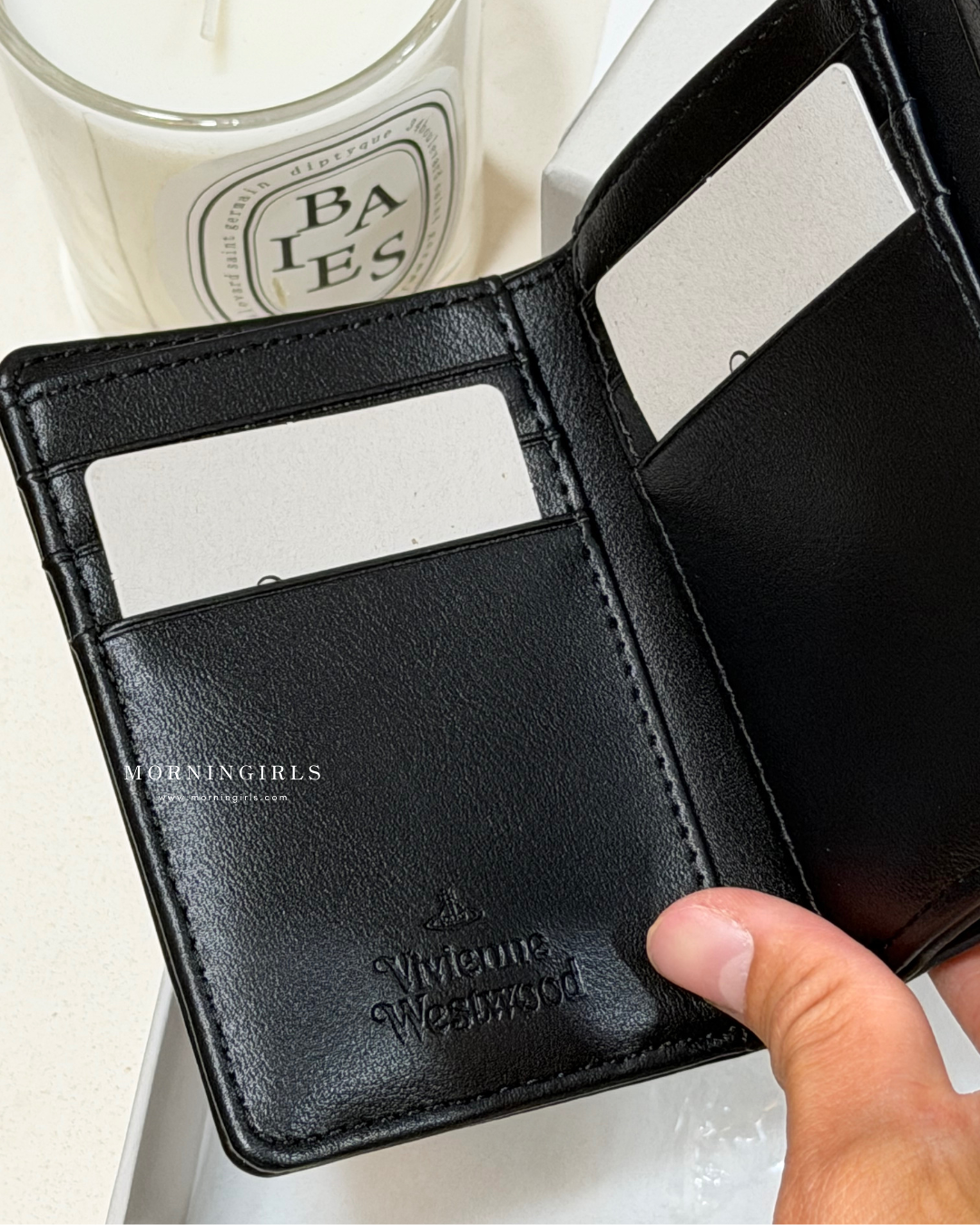 Vivienne Westwood Small Frame Wallet 最新黑銀小牛皮 質感超好 [三層連相位!]