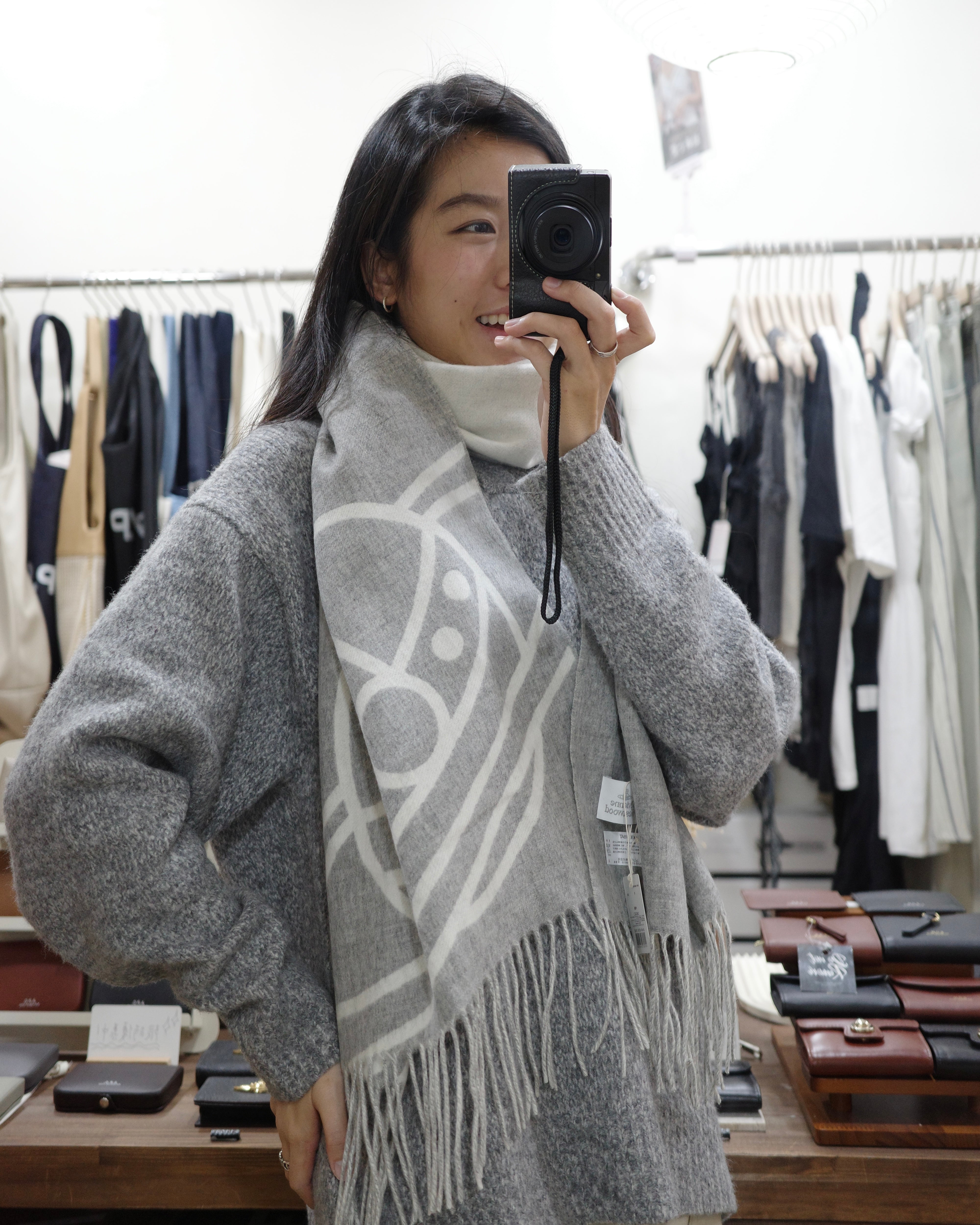 Vivienne Westwood Reversible ORB Logo Scarf, Large Size, Double