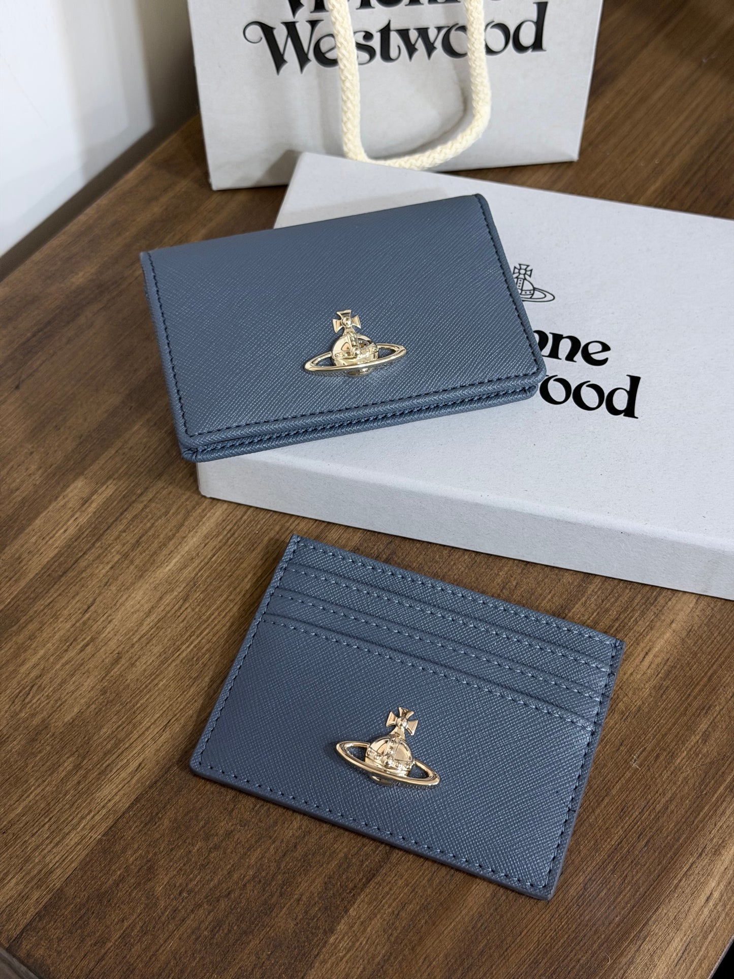 Vivienne Westwood Cardholder 限定灰藍十字紋 [BLACK FRIDAY現貨優惠中! 罕有相位最新上架!]