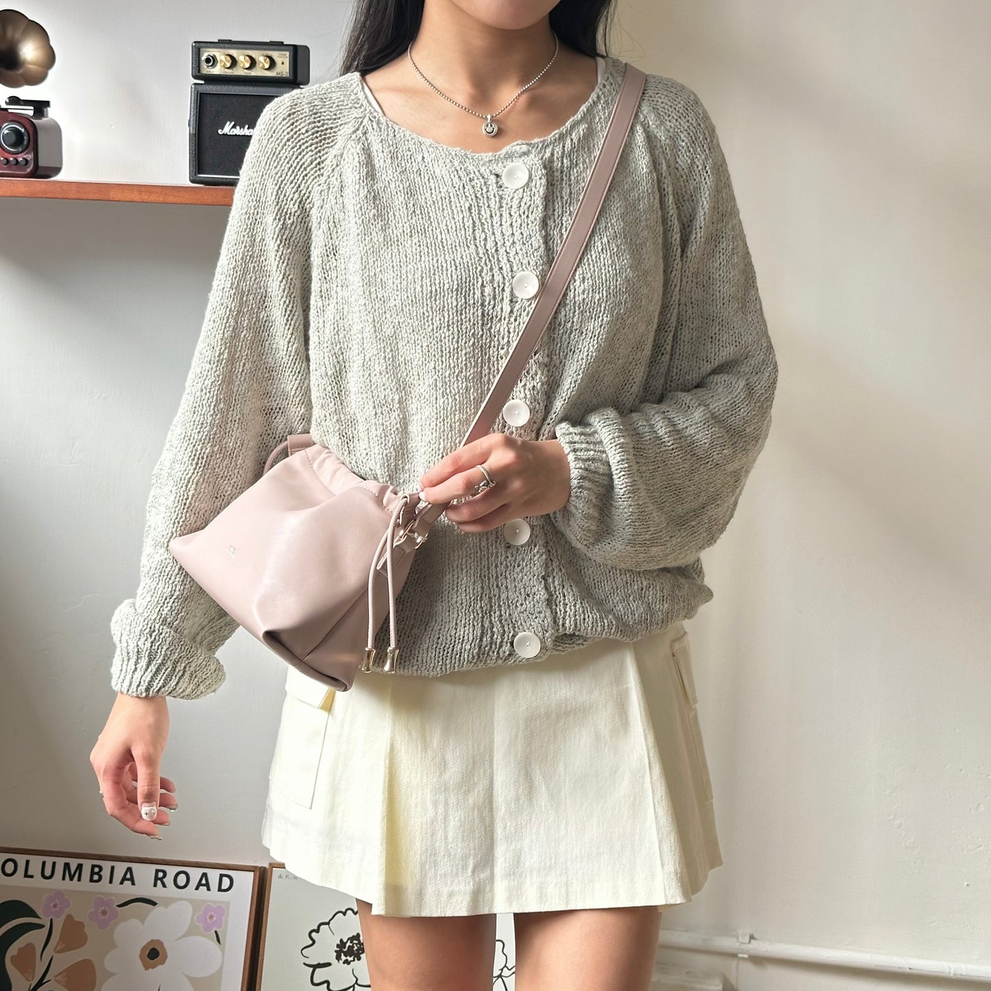 Lazy Big Button Knitted Top