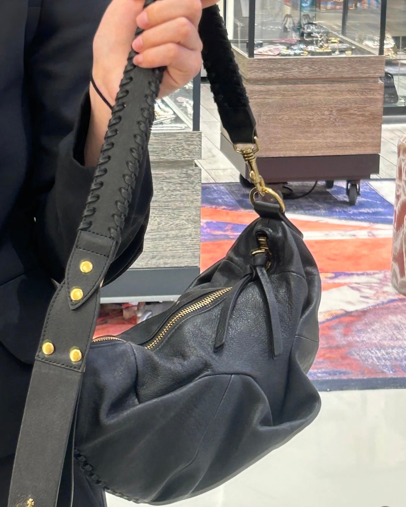 Vivienne Westwood Agnes Shoulder Bag 100%全牛皮超美牛角包