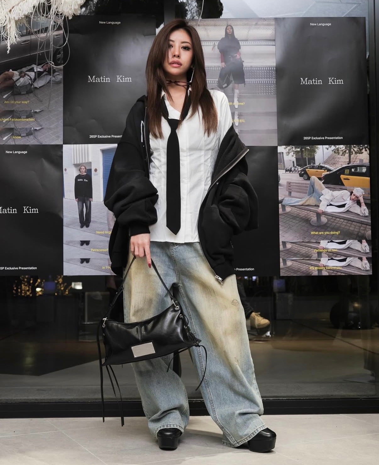 Matin Kim Eyelet Shirring Shoulder Bag 最新韓國選物🇰🇷圈圈綁帶抽繩肩背袋［隨性叛逆感滿滿!］