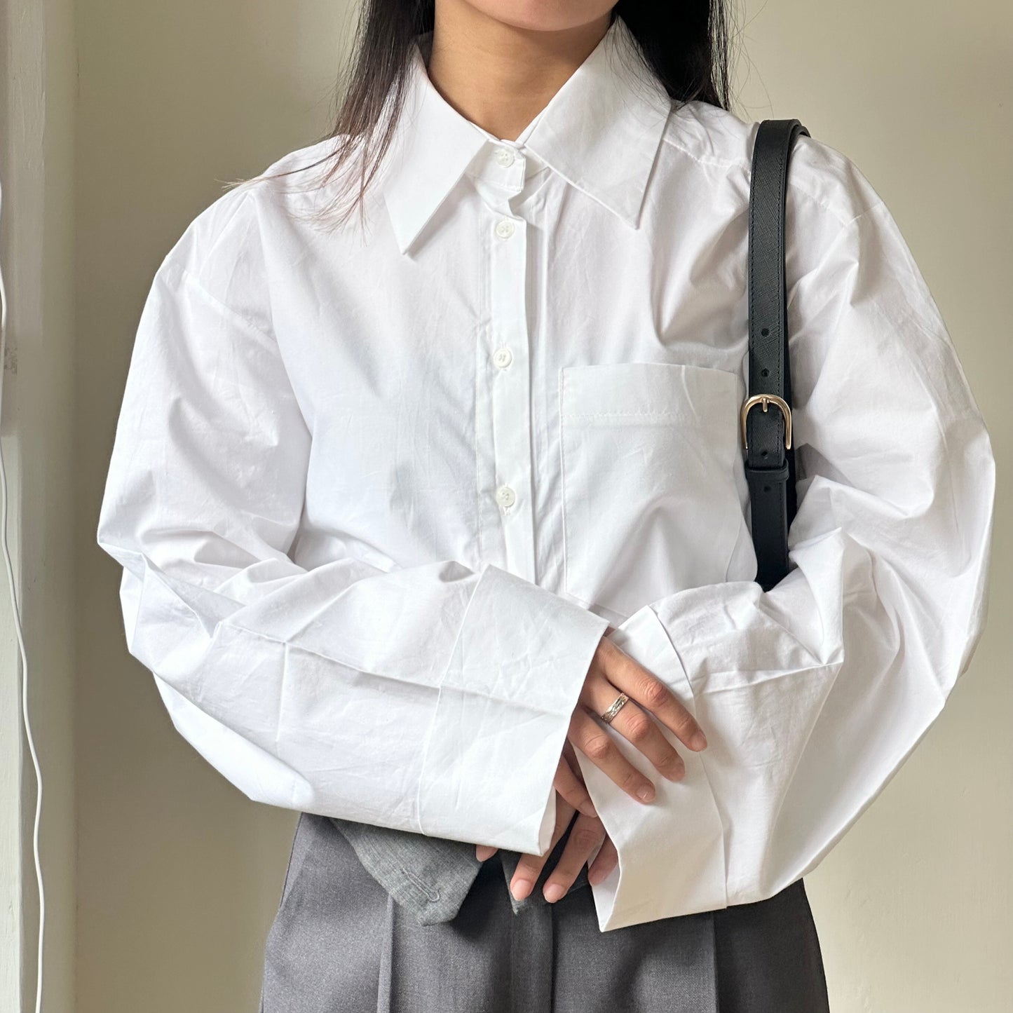 Big Pocket Oversize Cropped Shirt  [門市搬遷清貨限時優惠$149!]