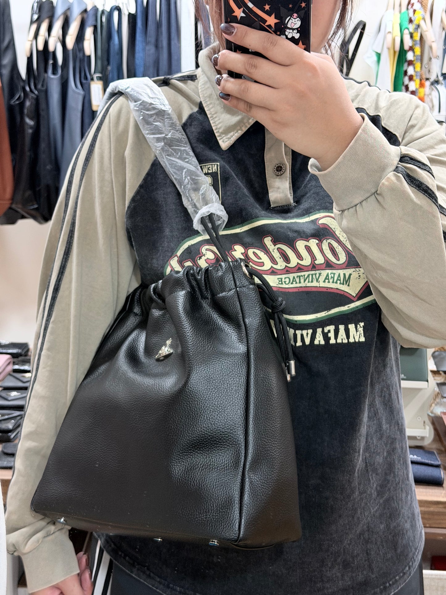 Vivienne Westwood Hilary Bucket Bag 超軟身黑銀荔枝皮 [新版3D Logo上架 英國年中優惠🇬🇧MEDIUM限量折扣中! 大容量方形小水桶]