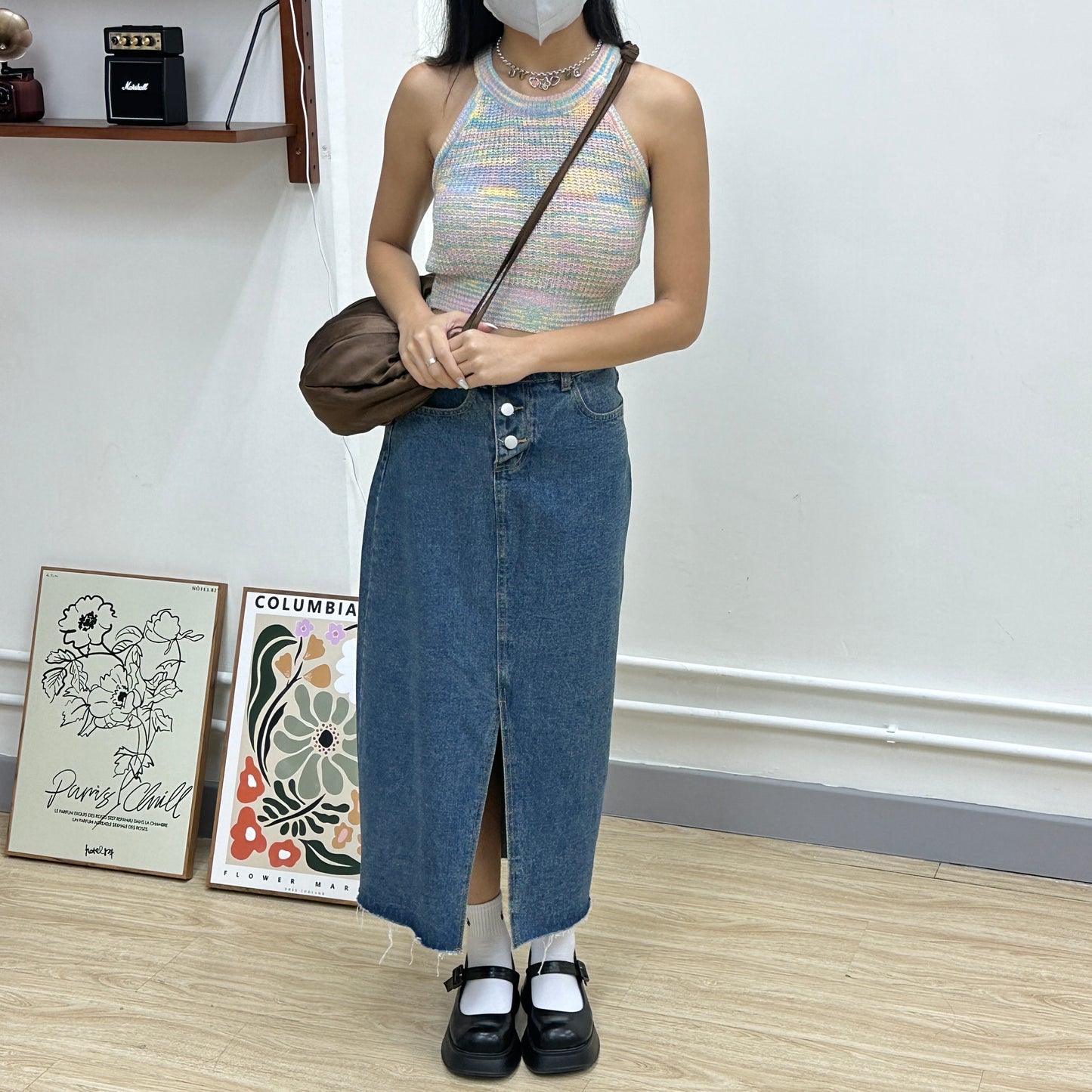 A-cut Denim Soso Split Straight Skirt [門市搬遷清貨限時優惠$169!]