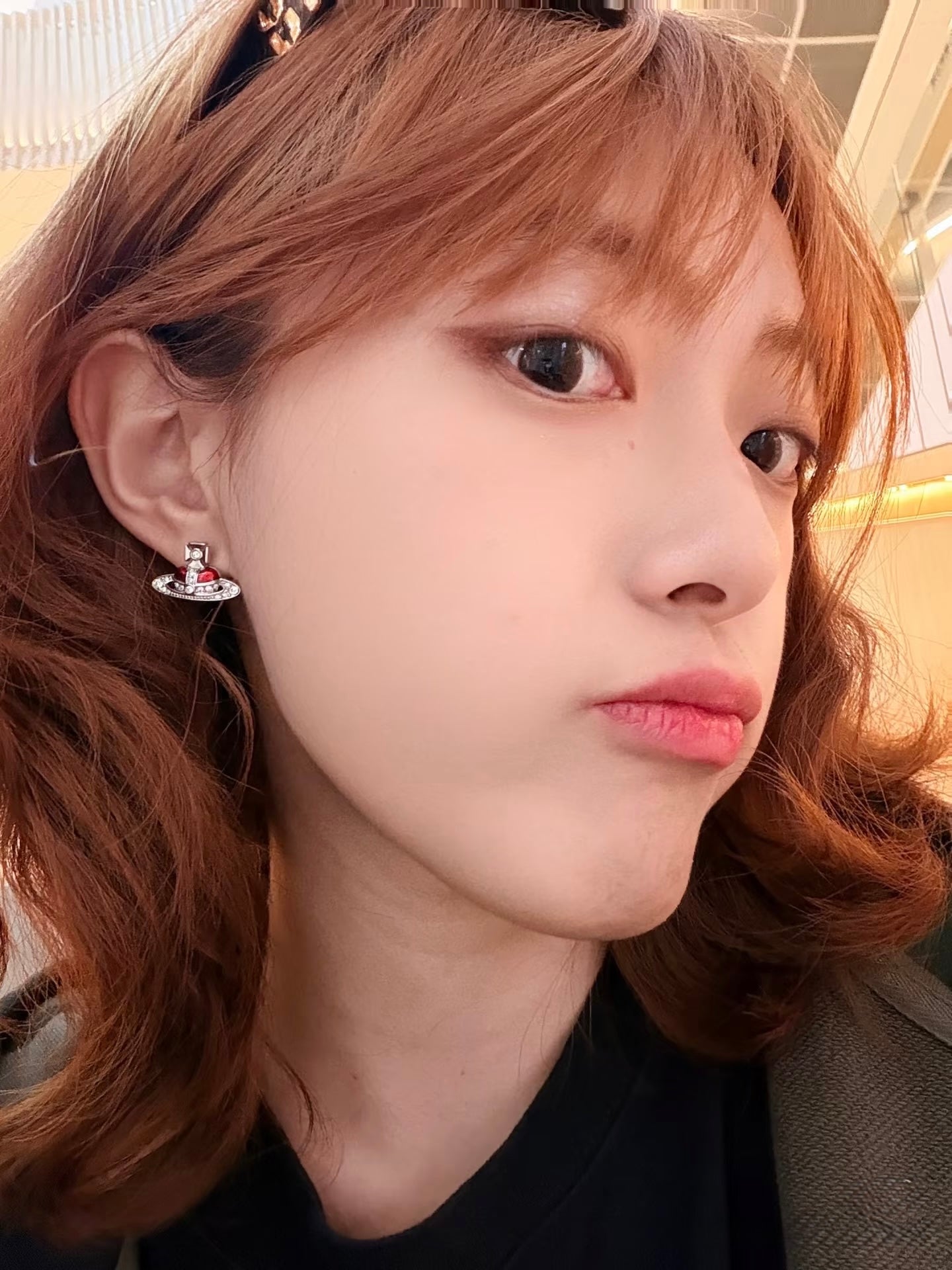 Vivienne Westwood Diamante Heart Earrings [2025 Limited Edition, Dried Rose Color, Available Now]