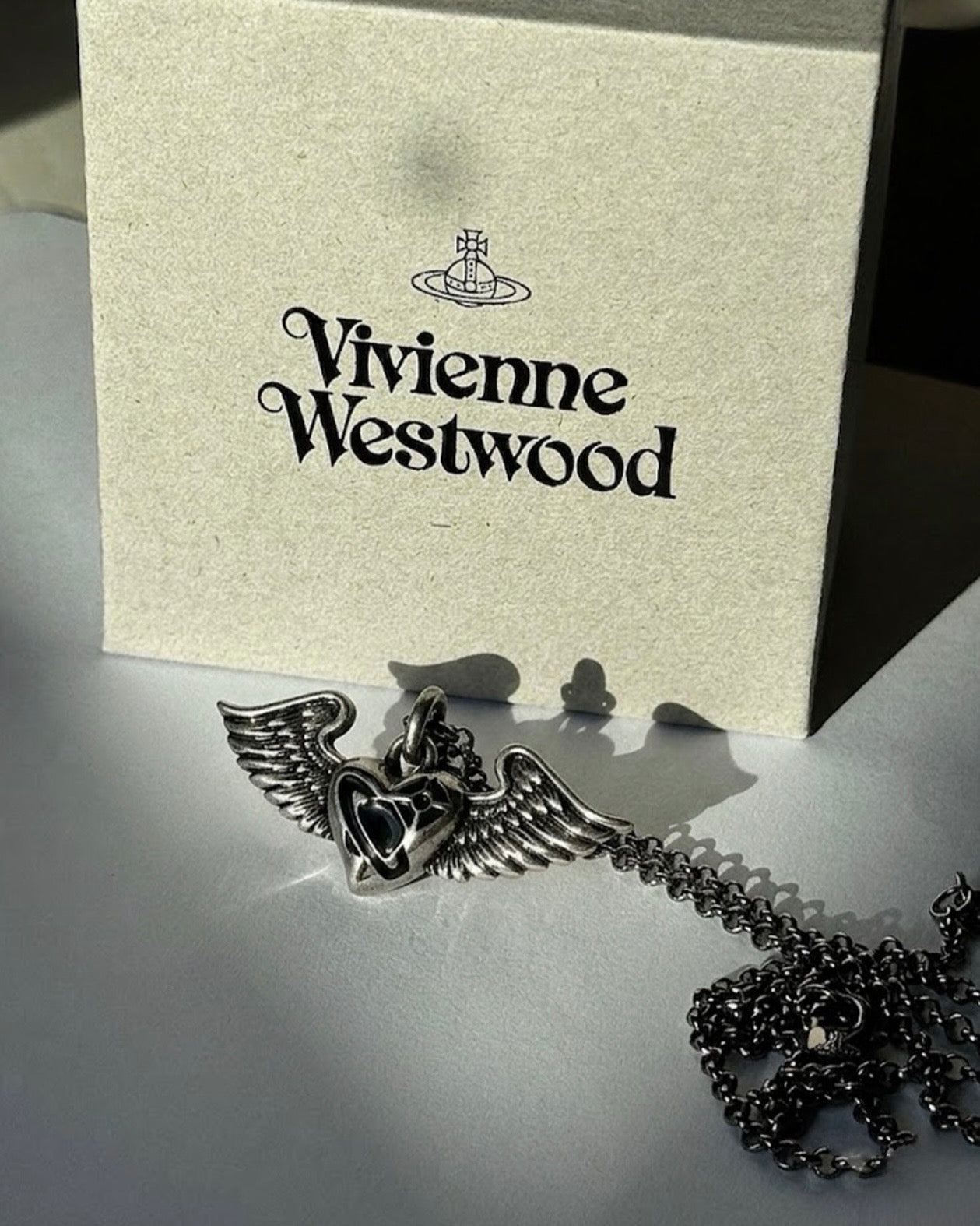 Vivienne Westwood Herbert Pendant Necklace 復古造舊天使翼 925純銀 [最新上架 頸鏈耳環同步發售!]