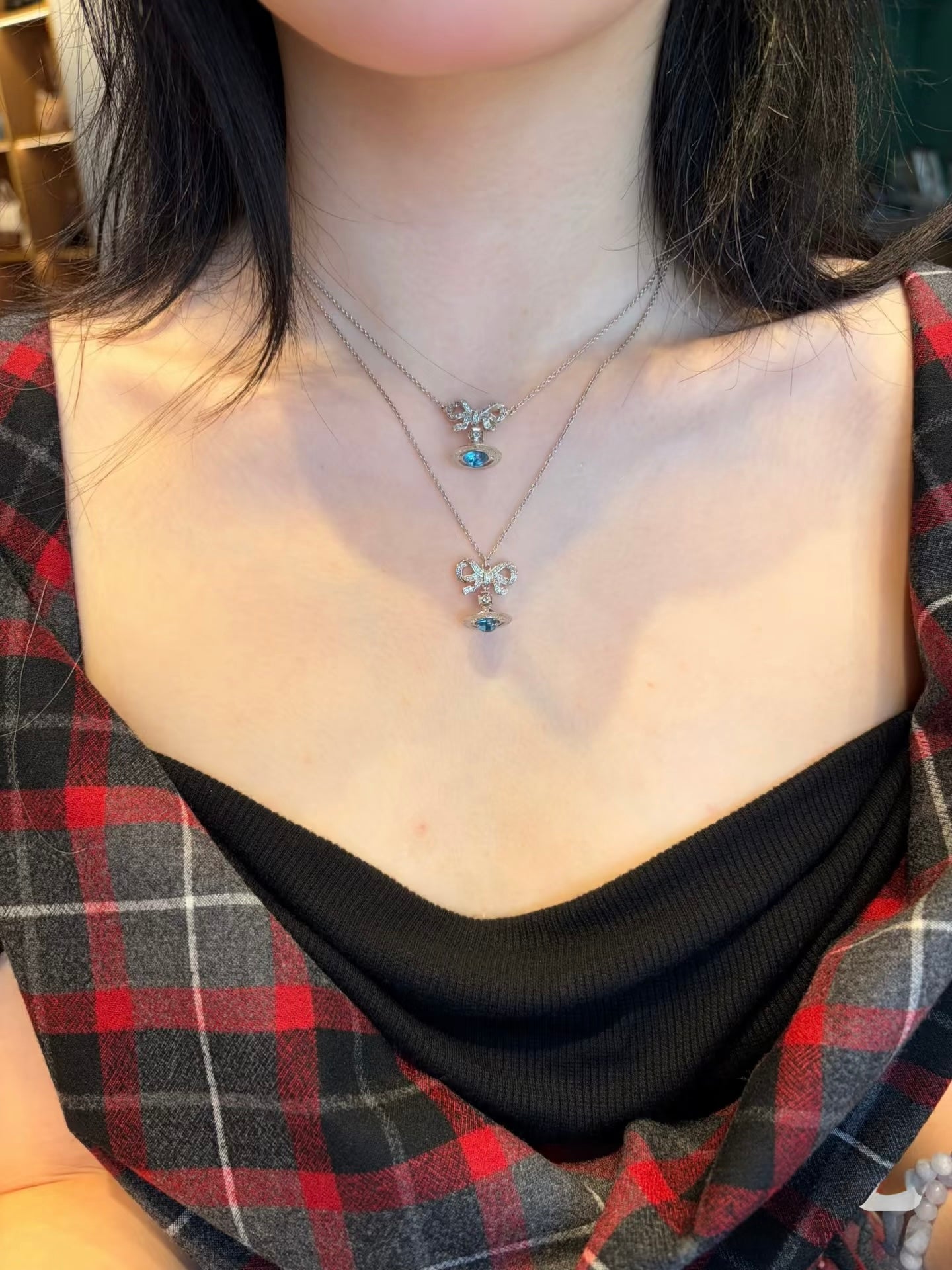 Vivienne Westwood Octavie Necklace 蝴蝶結星球 100%純銀 [IVE直井怜同款]