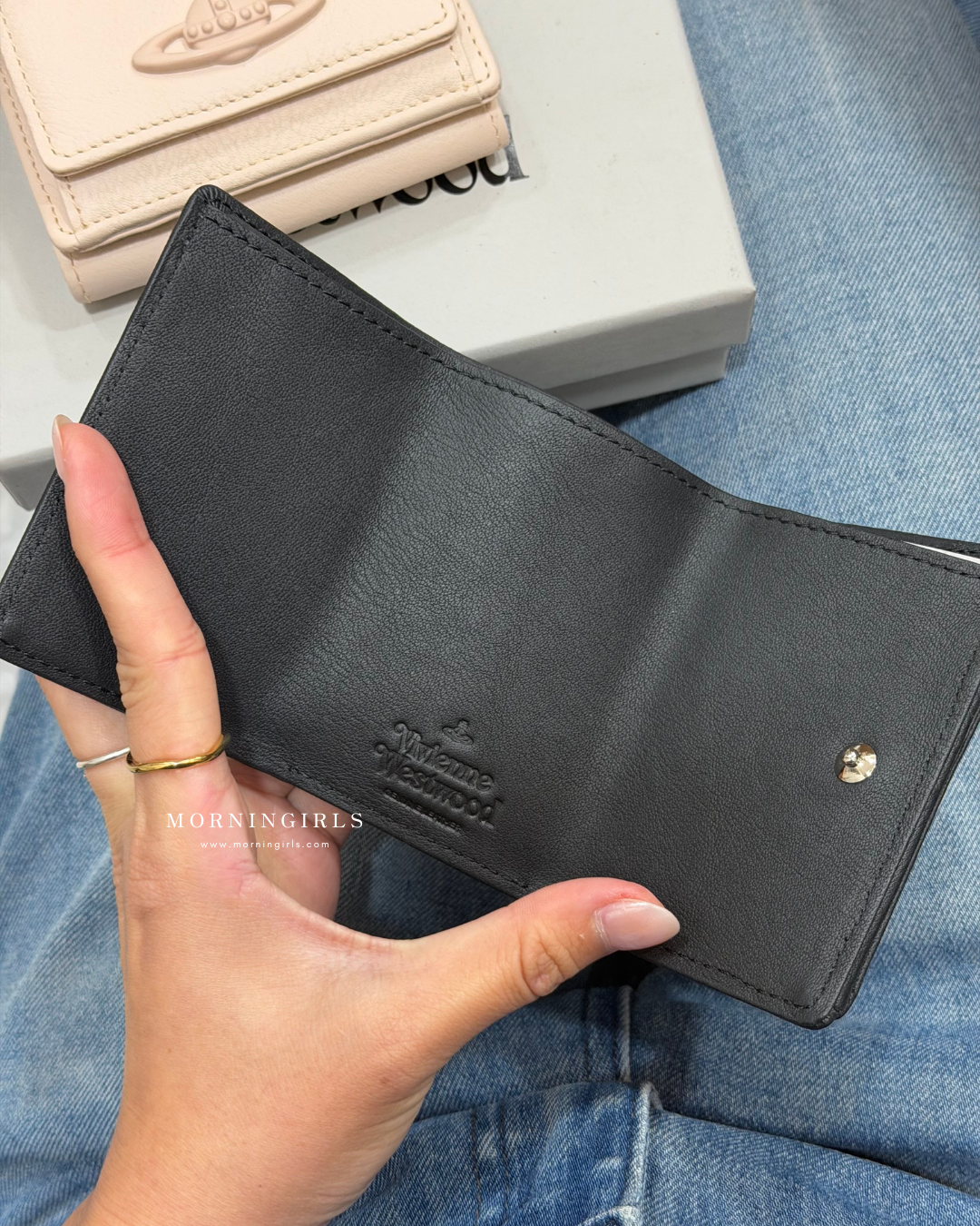 Vivienne Westwood Envelope Mini Wallet 掌心小銀包日本限定版[純美櫻花粉啞黑]
