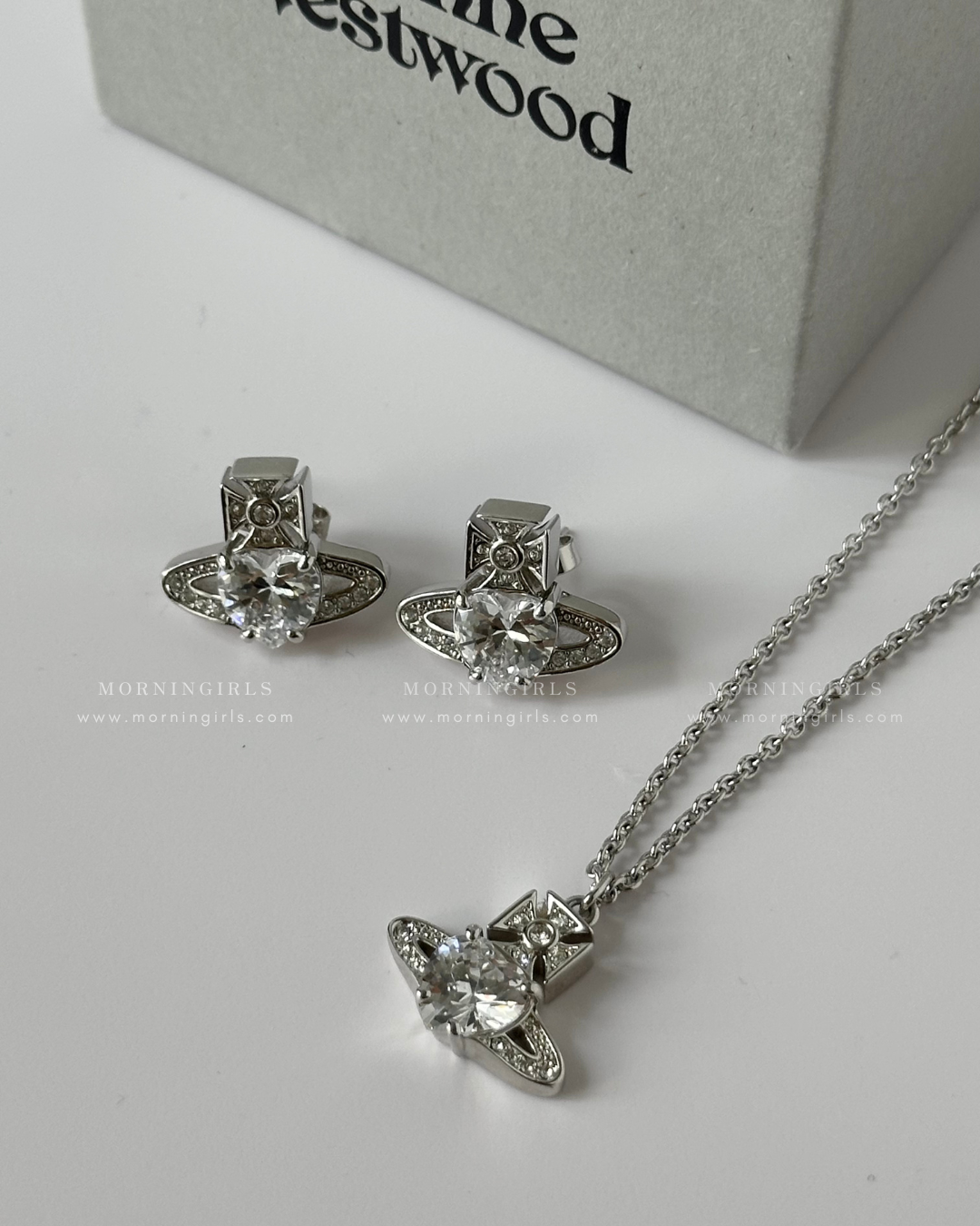 Vivienne Westwood Ariella Necklace 閃鑽愛心系列 [頸鏈耳環一套發售!］