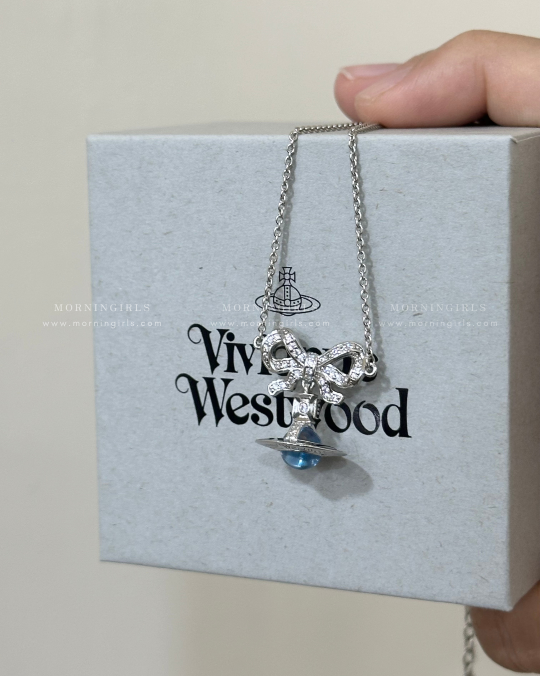 Vivienne Westwood Octavie Pendant Necklace 蝴蝶結星球 [100%純銀 IVE直井怜同款 現貨發售中!]