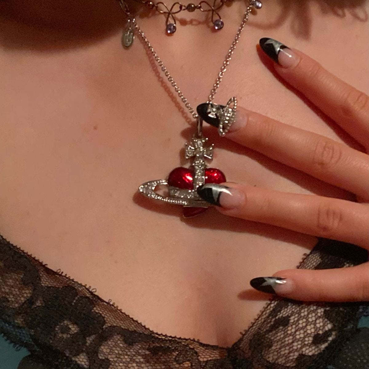 Vivienne Westwood Diamante Heart Necklace [2025 Limited Edition