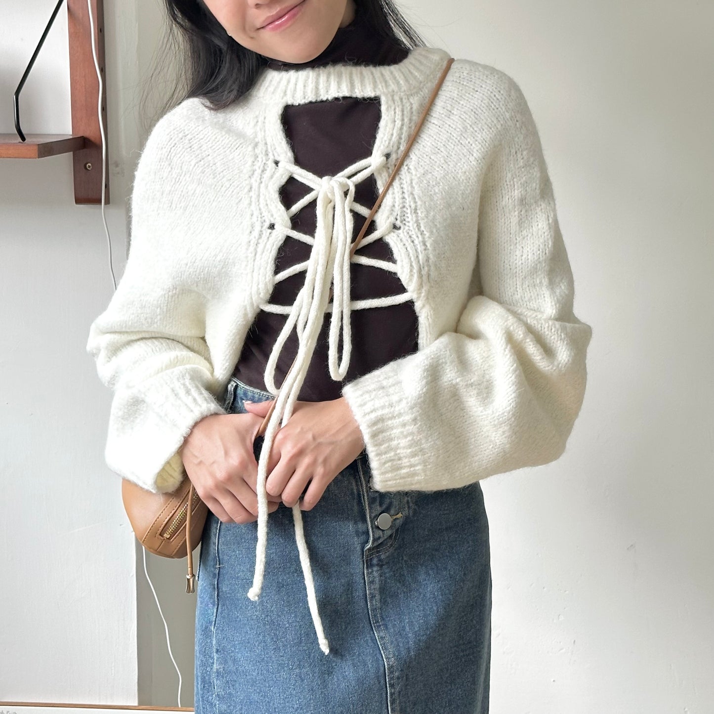 2-Ways 綁繩 CROPPED SWEATER 3色入 [門市搬遷清貨限時優惠$169!]