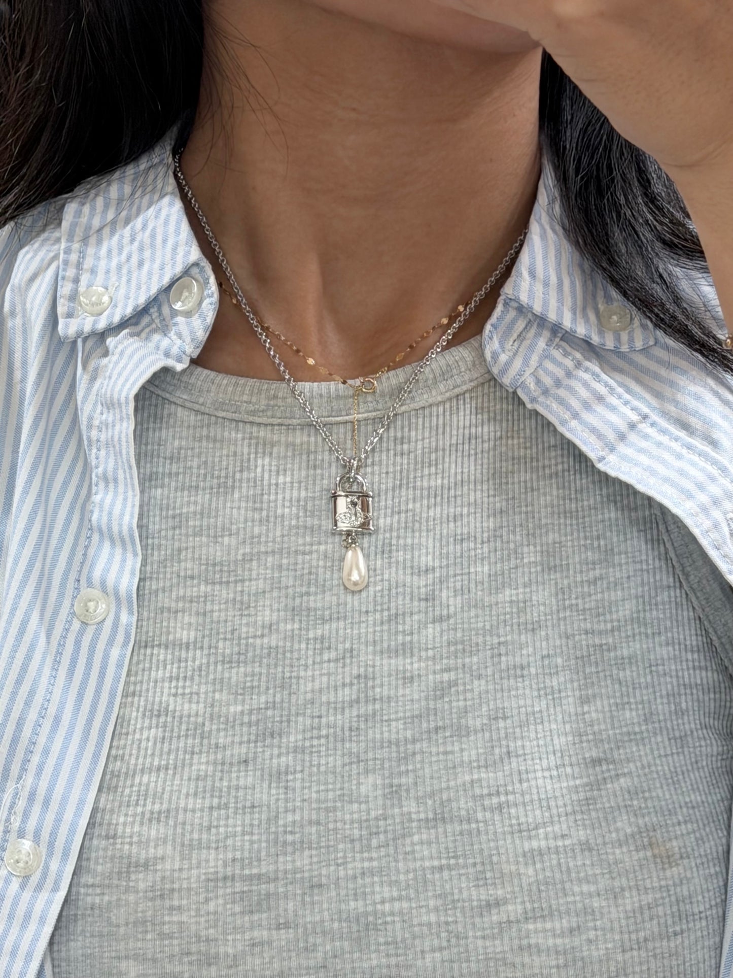 Vivienne Westwood Celestia Necklace [2026最新中性款珍珠鎖扣頸鏈］