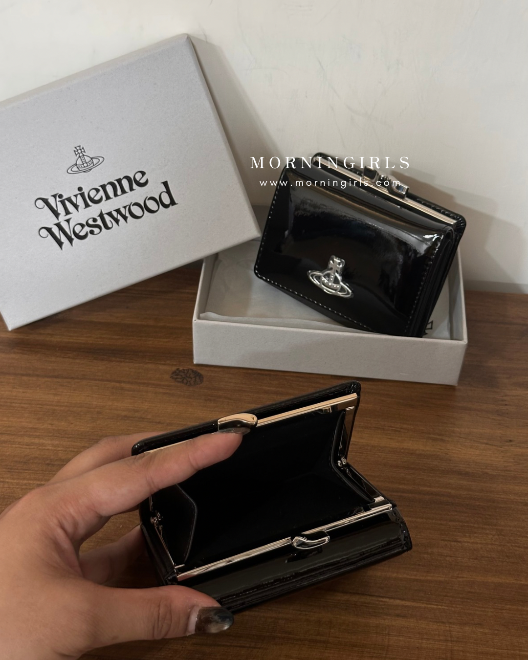 Vivienne Westwood Small Frame Wallet 漆皮黑 [年中折扣中!]