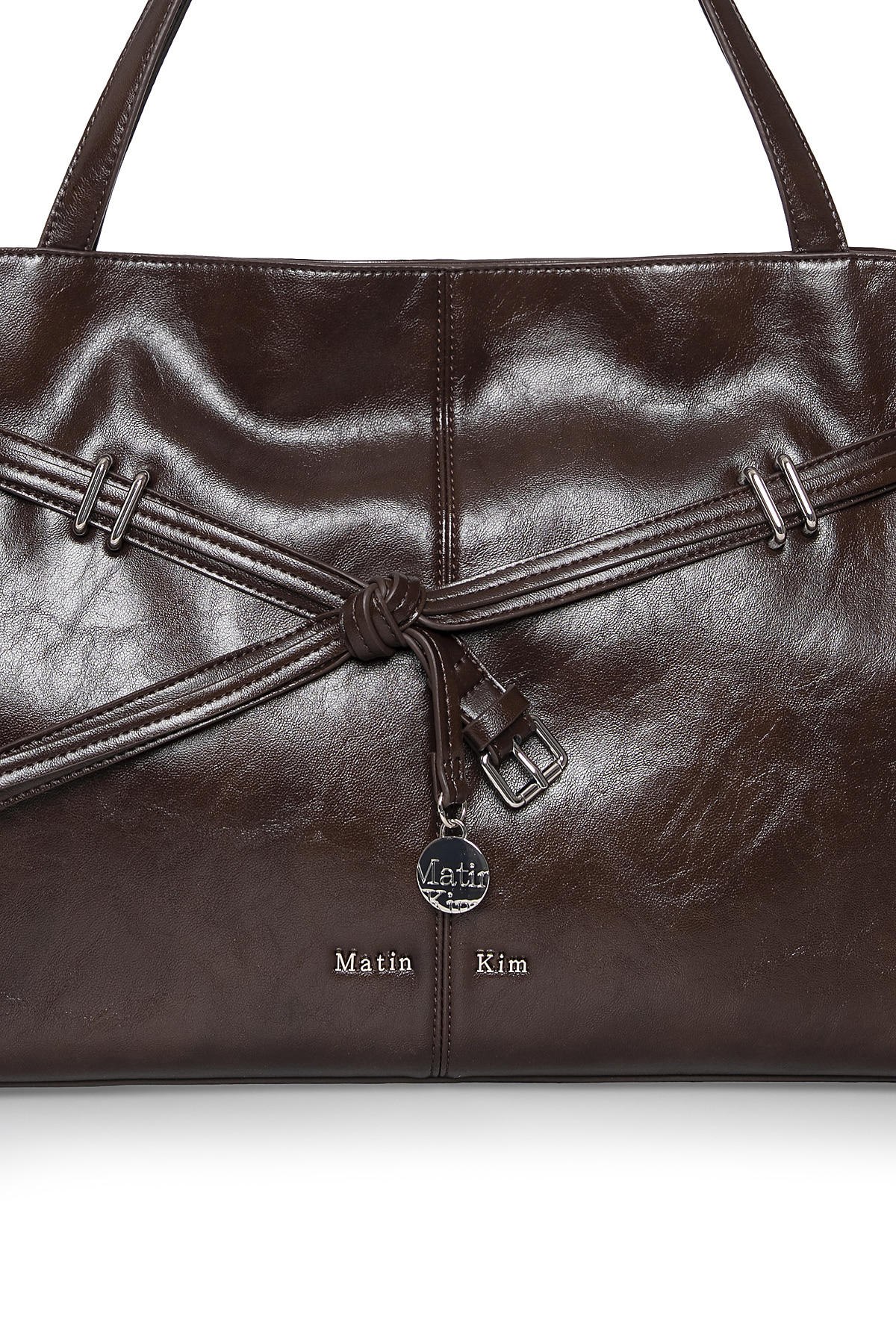 最新韓國選物🇰🇷 Matin Kim Drop Tail Mellow Big Shoulder Bag 垂墜綁繩大發棍袋［法式慵懶 俐落垂結！］