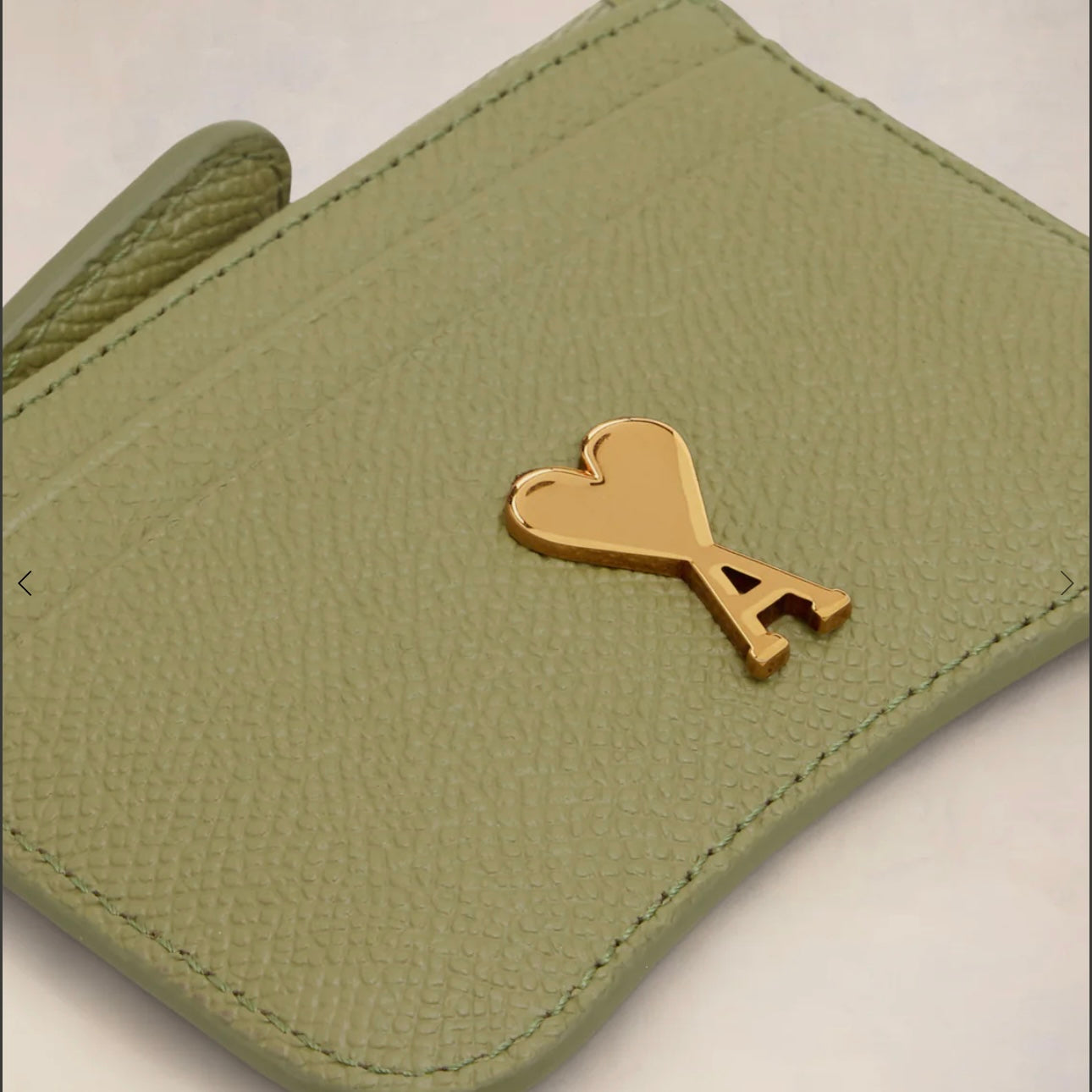 Ami Paris Paris Zipped Cardholder 荔枝皮［限時新品優惠!］