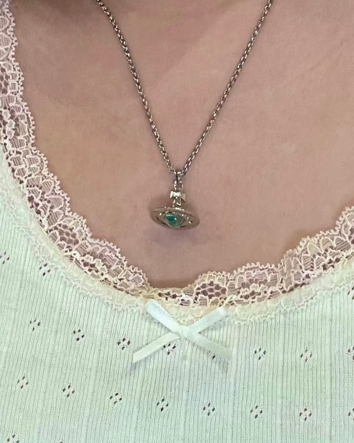 Vivienne Westwood ORB Pendant Crystal Necklace 薄荷綠 [晶瑩通透長期熱賣!]
