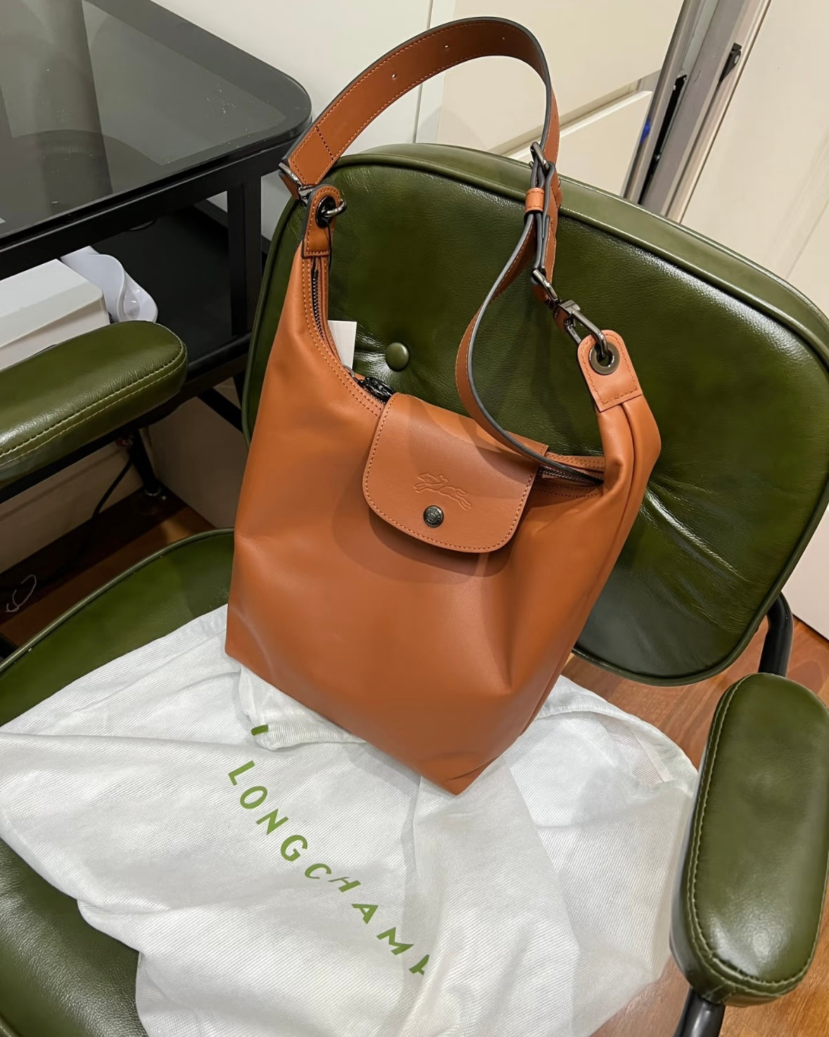 LONGCHAMP Le Pliage Xtra M Hobo Bag 真皮系列［新款直身系列!］