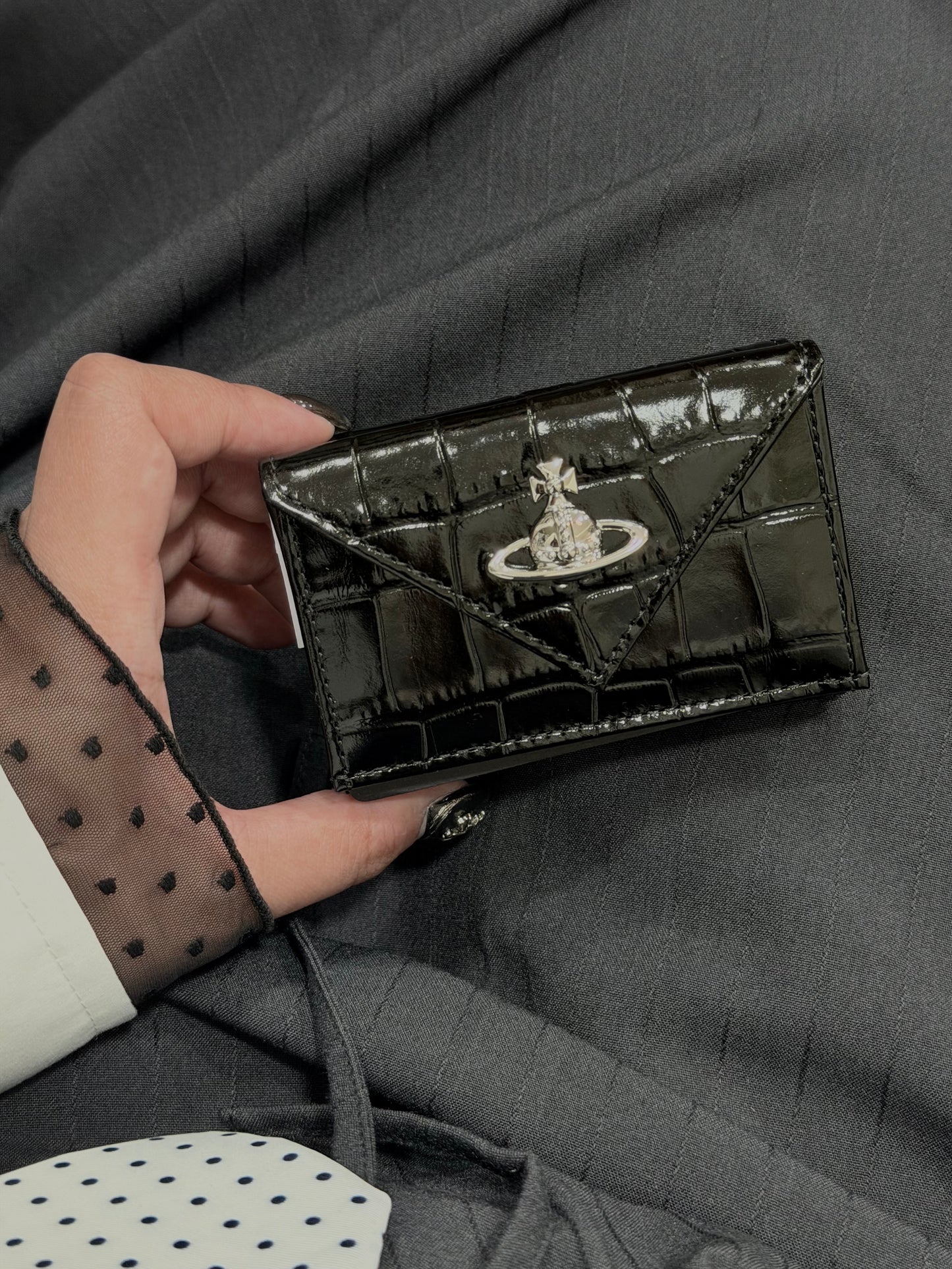 Vivienne Westwood Envelope Mini Wallet 掌心小銀包 [最新黑銀十字紋&鱷魚皮上架 小尺寸銀包推介!]