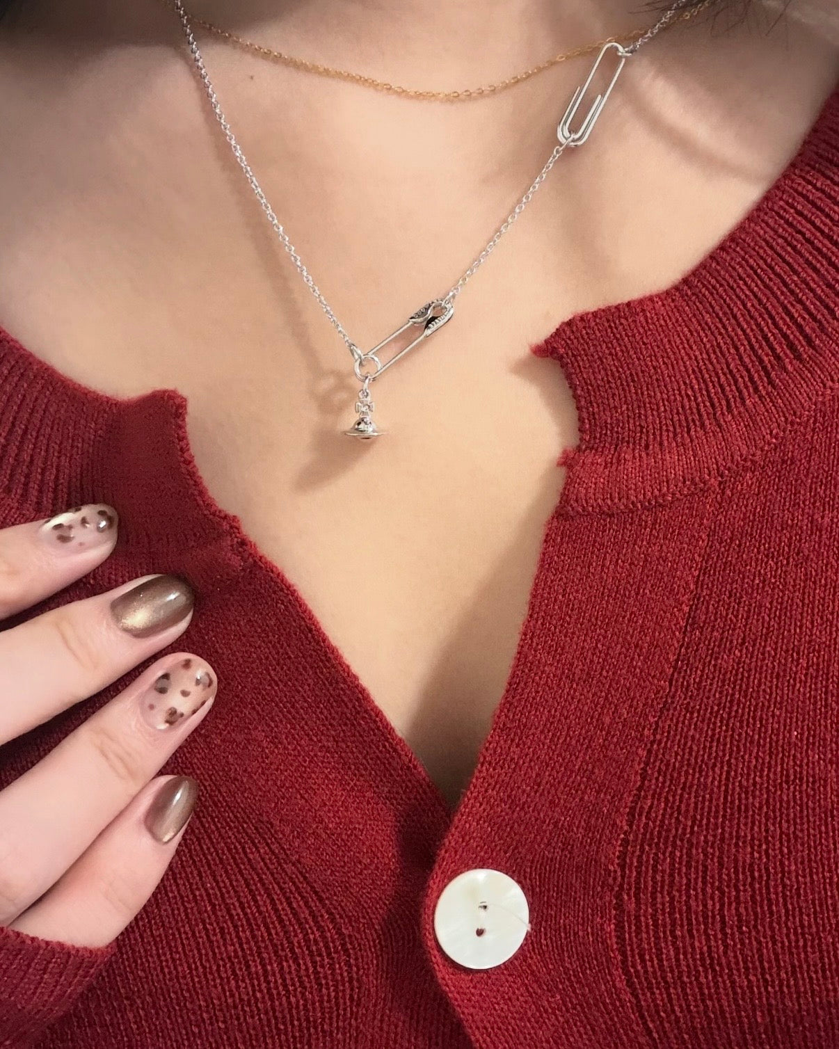 Vivienne Westwood Safety Pin Pendant Necklace 最新925純銀扣針