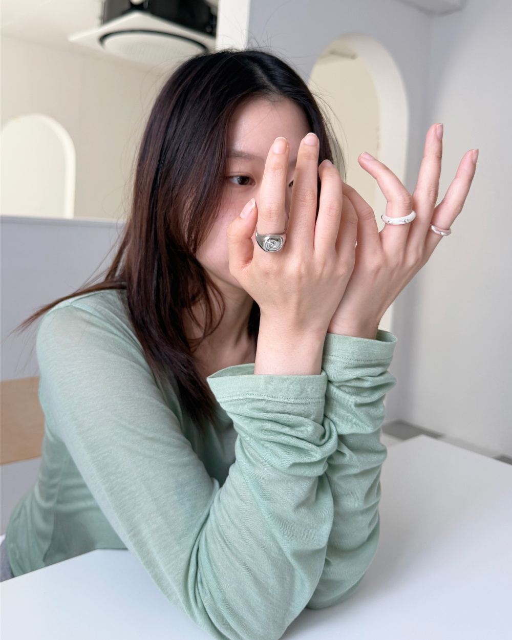 韓國選物🇰🇷 Grumpy Stuff Spiral Signet Ring