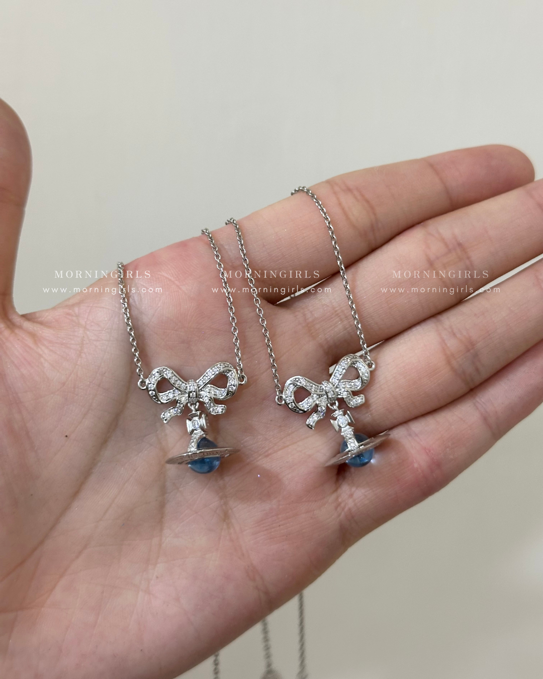 Vivienne Westwood Octavie Pendant Necklace 蝴蝶結星球 [100%純銀 IVE直井怜同款 現貨發售中!]