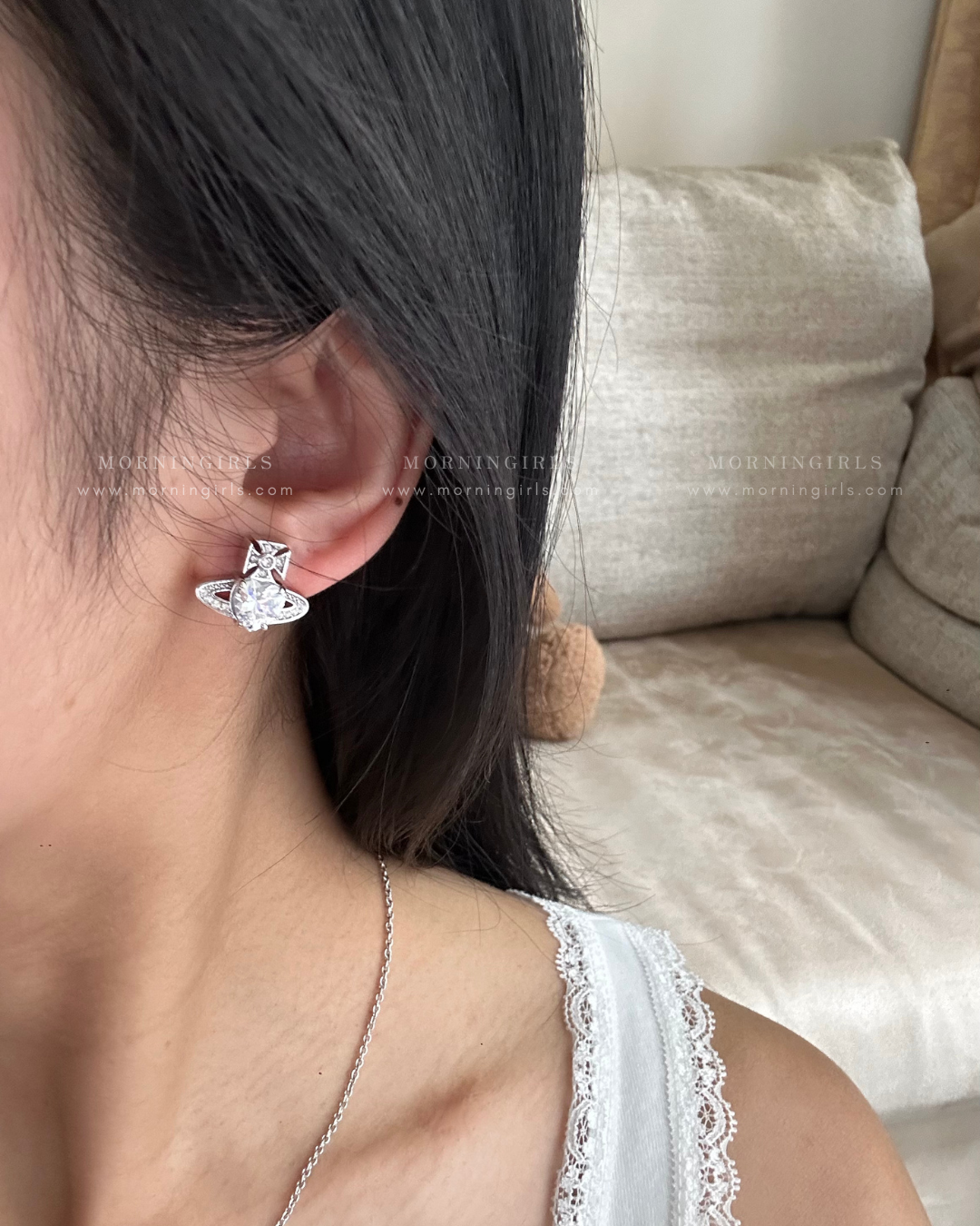 Vivienne Westwood Ariella Necklace 閃鑽愛心系列 [頸鏈耳環一套發售!］