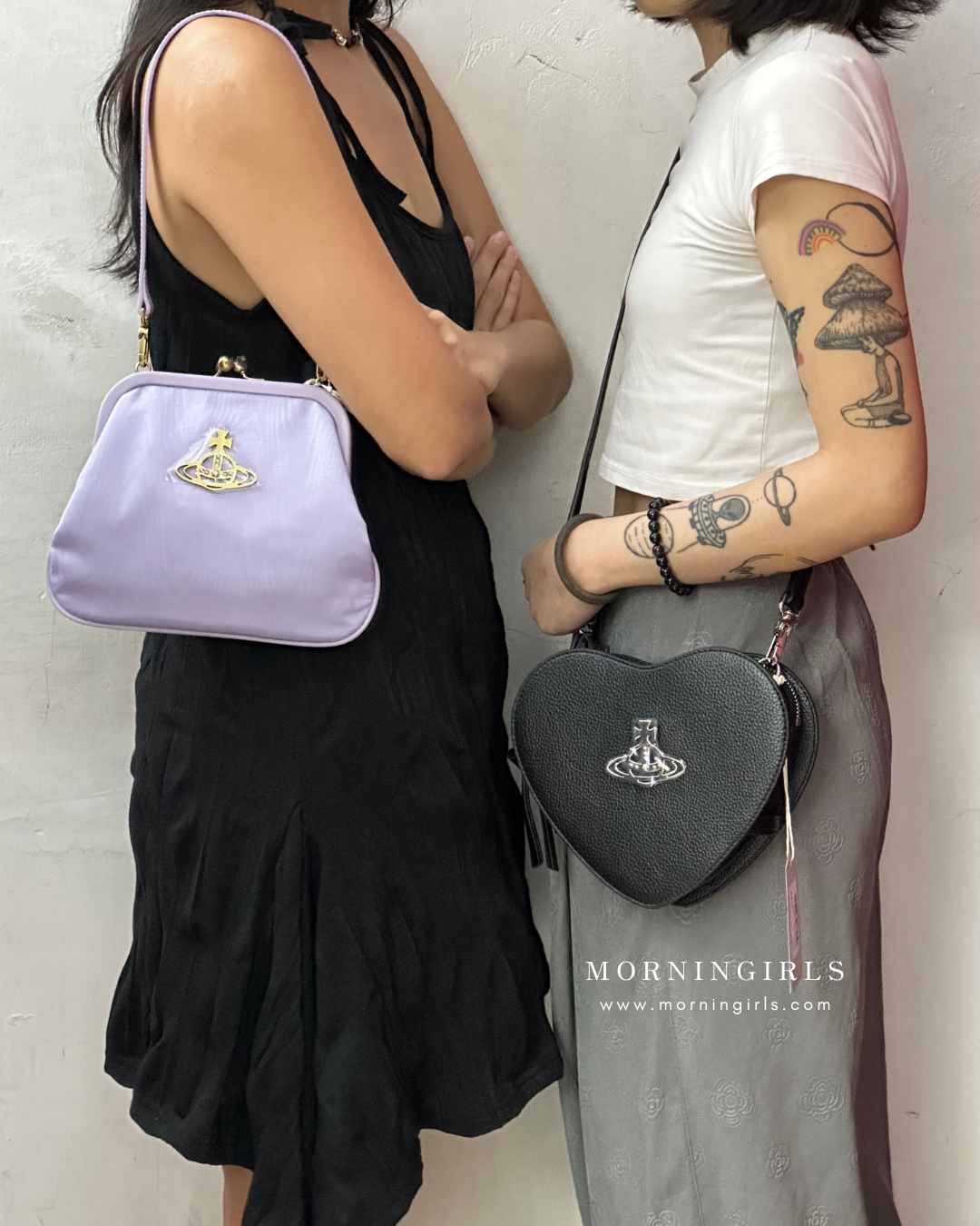 Vivienne Westwood Louise Vegan Leather Crossbody Bag 雙層心心袋