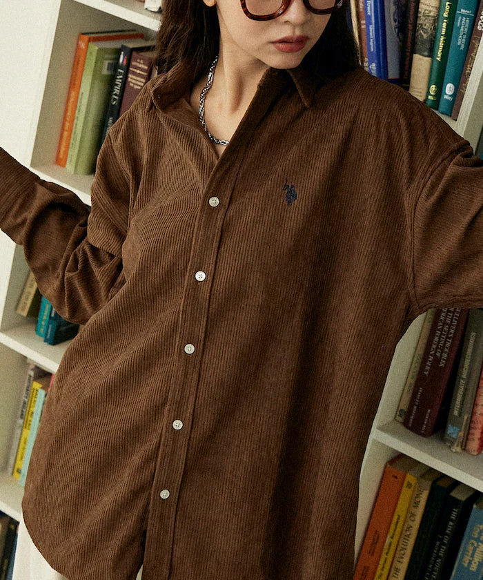 U.S. POLO ASSN. X PUBLUX寬鬆燈芯絨恤衫 [男女可穿unisex 新品優惠中]