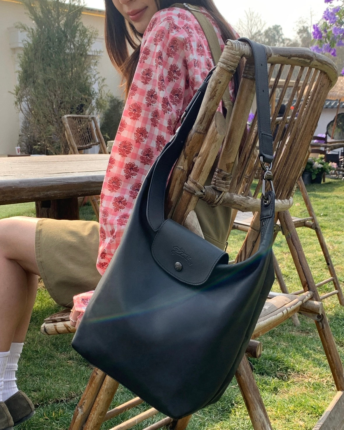 LONGCHAMP Le Pliage Xtra M Hobo Bag 真皮系列［新款直身系列!］