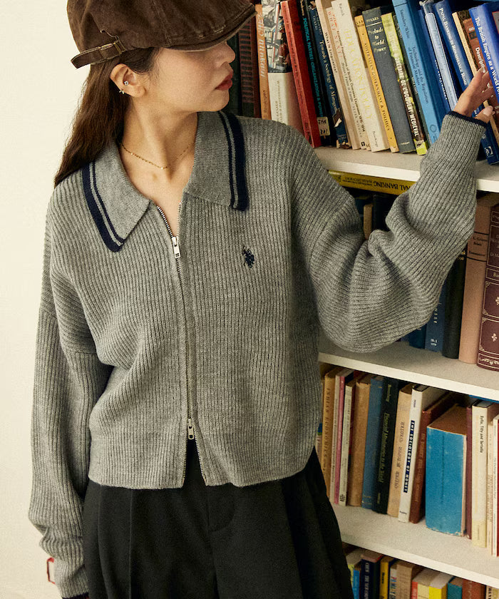 U.S. POLO ASSN. X PUBLUX 大人氣企領針織雙拉鍊外套 [日本直送新品優惠中]