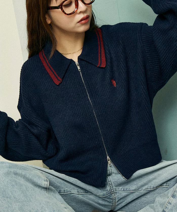 U.S. POLO ASSN. X PUBLUX 大人氣企領針織雙拉鍊外套 [日本直送新品優惠中]