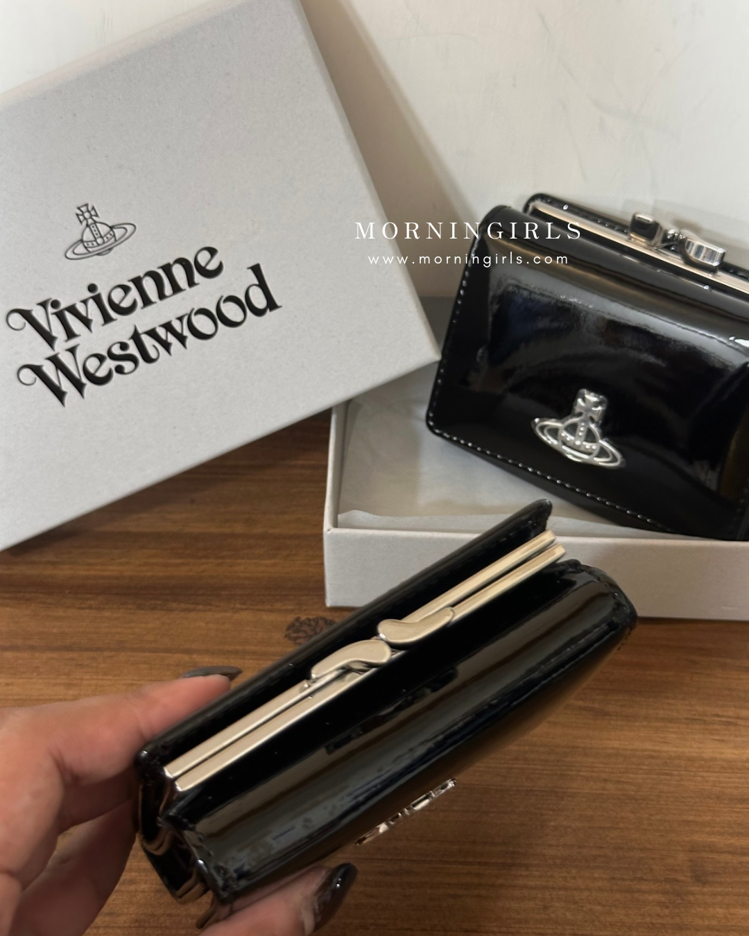 Vivienne Westwood Small Frame Wallet 漆皮黑 [年中折扣中!]