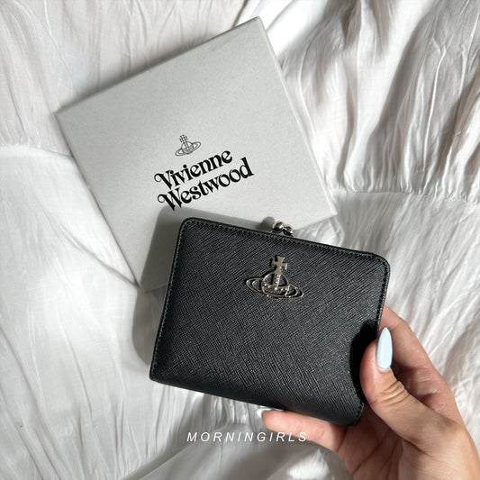 Vivienne Westwood Frame Pocket Wallet 黑銀十字紋