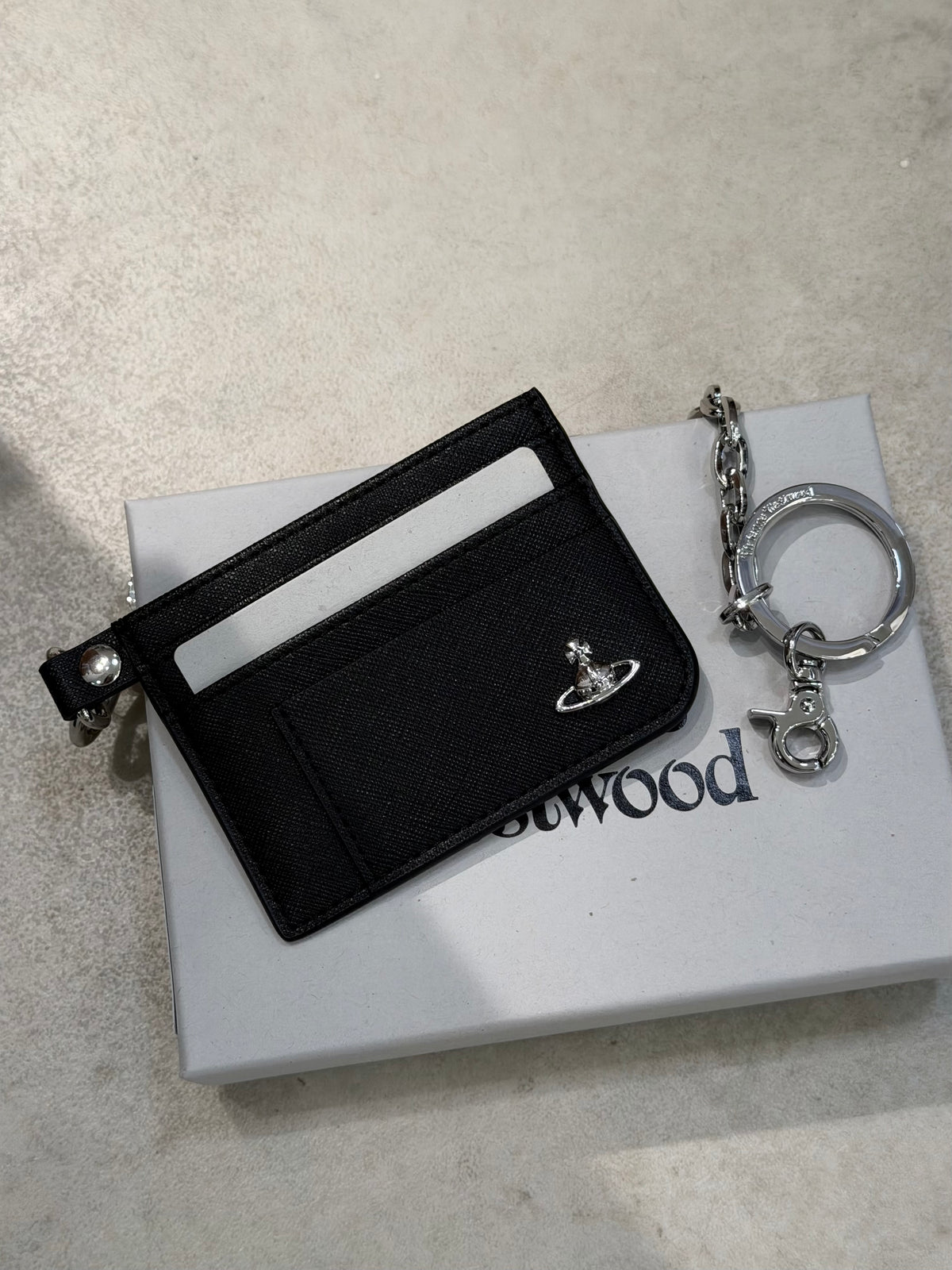 Vivienne Westwood Crocs Cardholder 黑銀十字紋 [附匙扣! 性價比超高] (Copy)