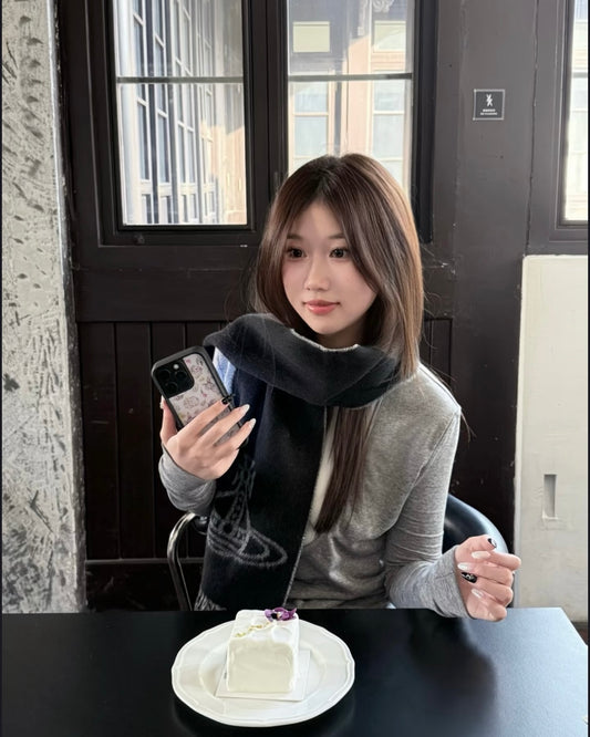 Vivienne Westwood Double ORB Logo Scarf (100% wool) [日本版 意大利製!]